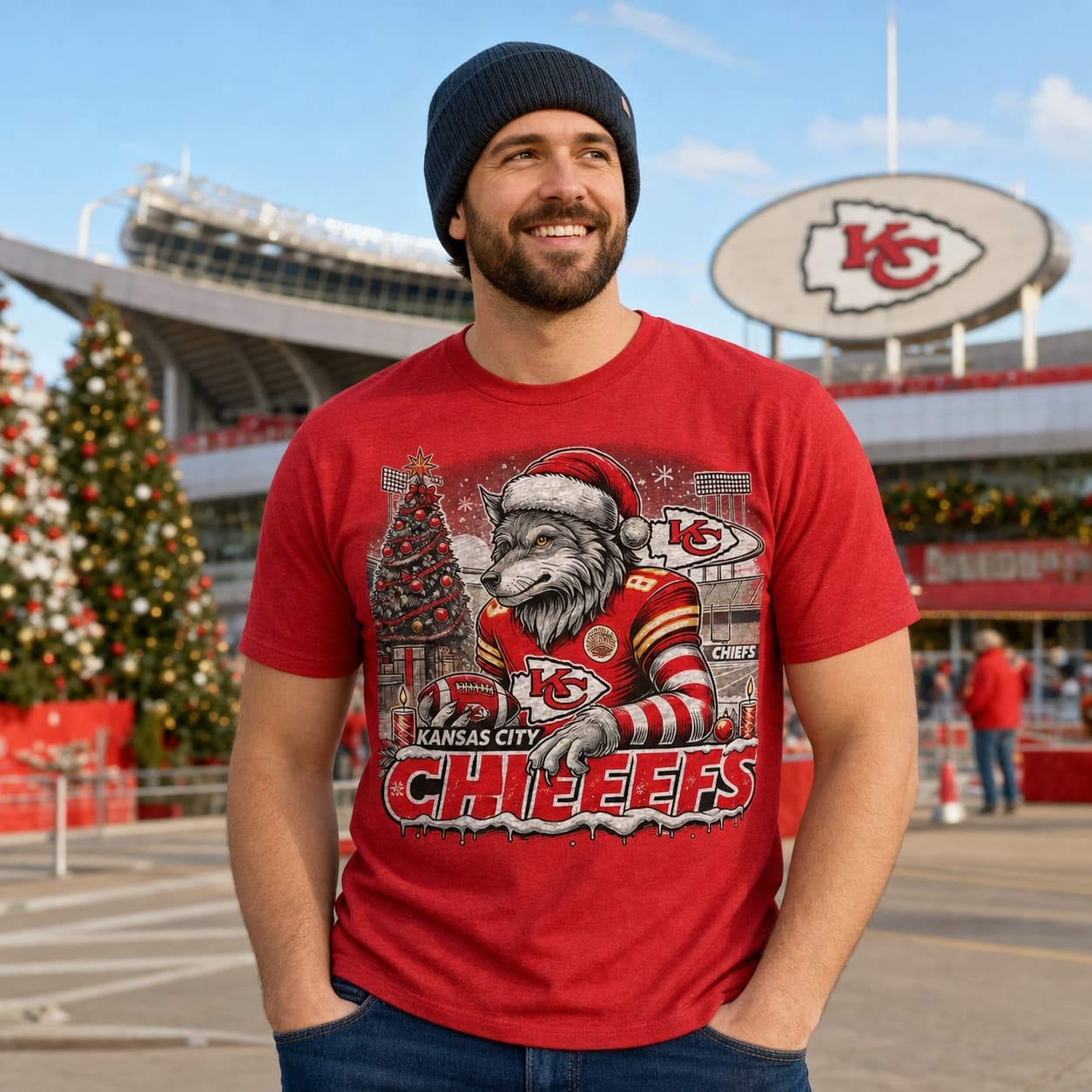 Kansas City Chiefs Holiday Freezing Exclusive Retro Football Artwork Shirt