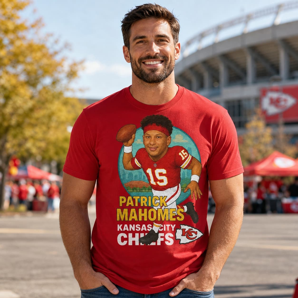 Kansas City Chiefs Patrick Mahomes Exclusive Retro Football City Artwork Shirt