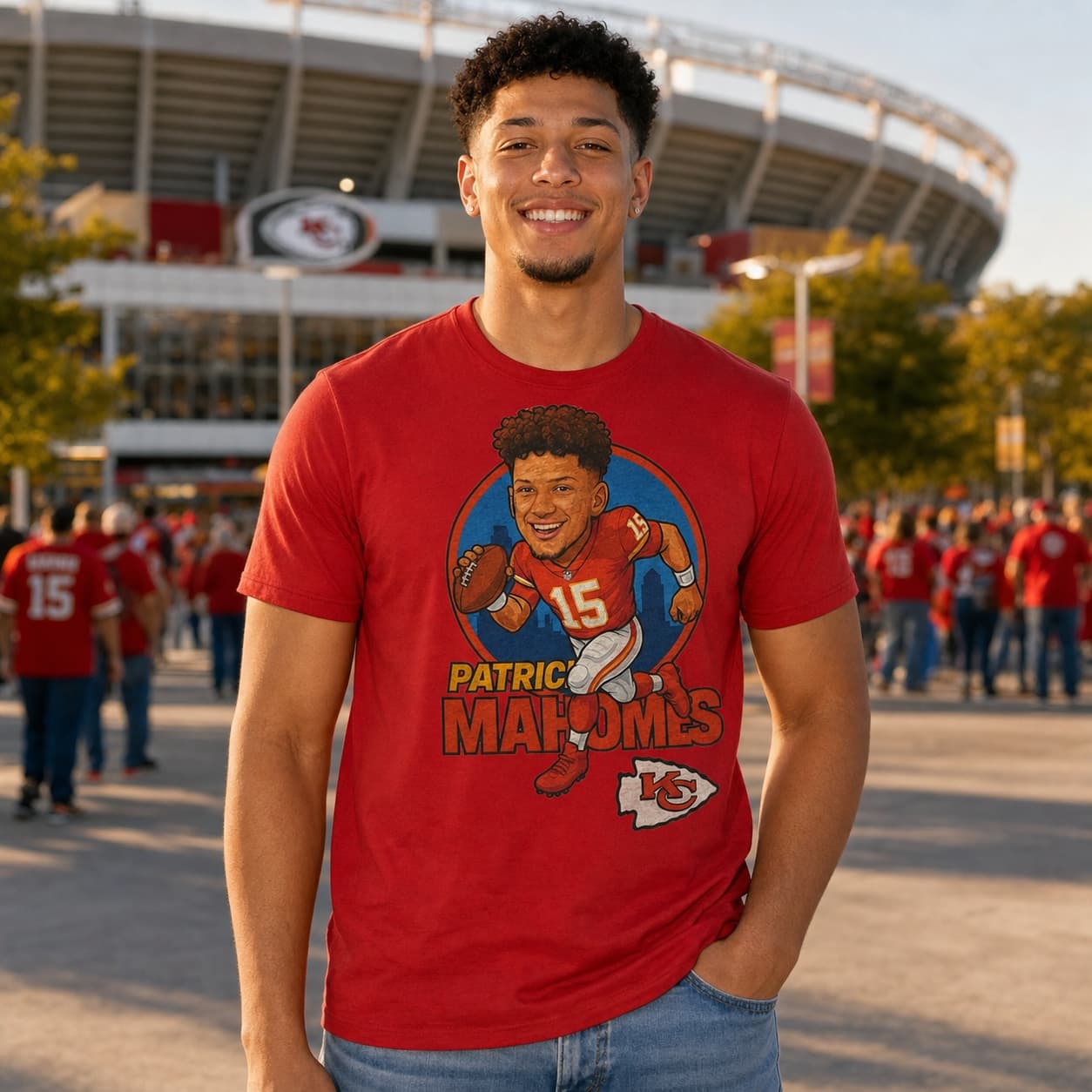 Kansas City Chiefs Patrick Mahomes Exclusive Retro Football Kingdom Artwork Shirt