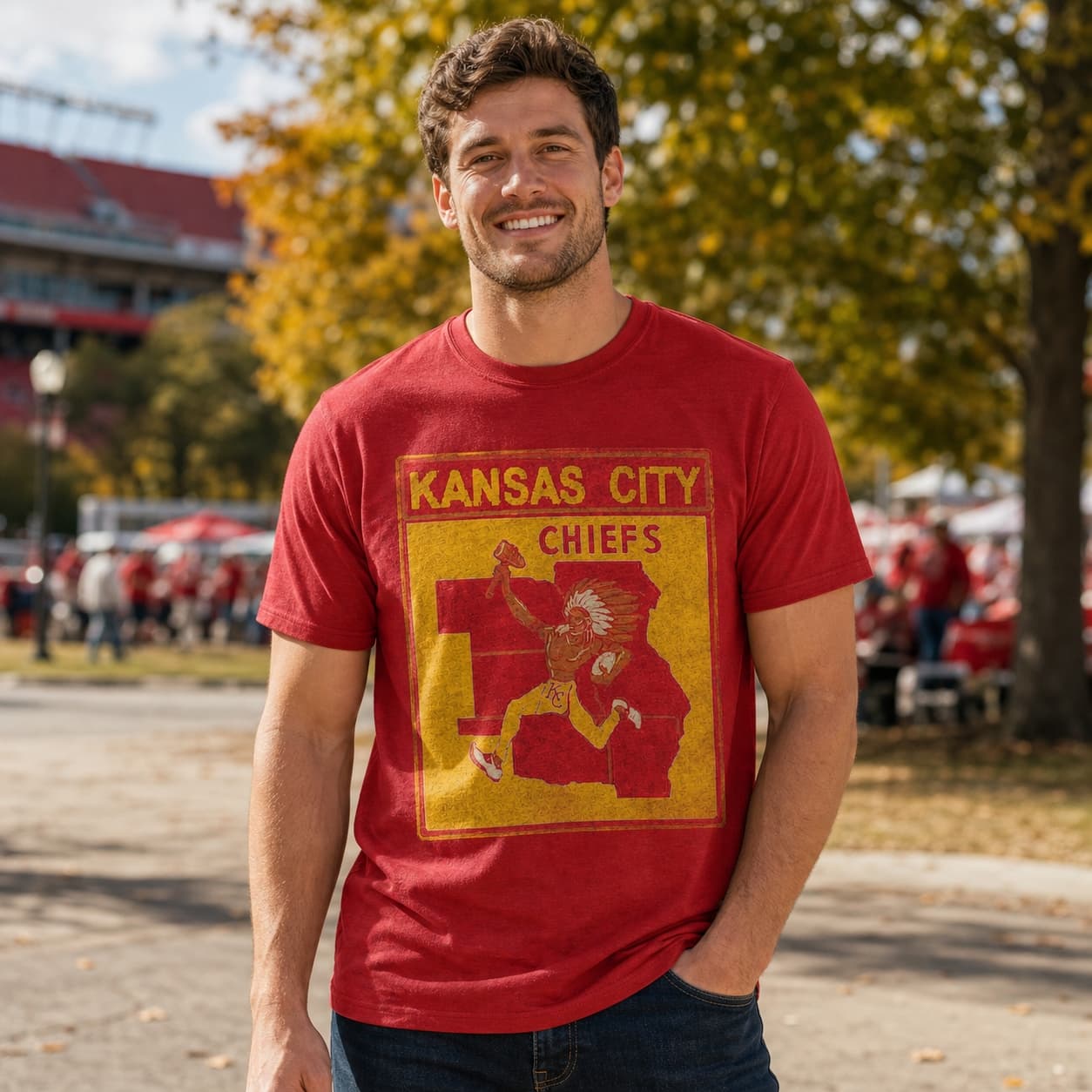 Kansas City Chiefs Retro Football 1965 Artwork Shirt
