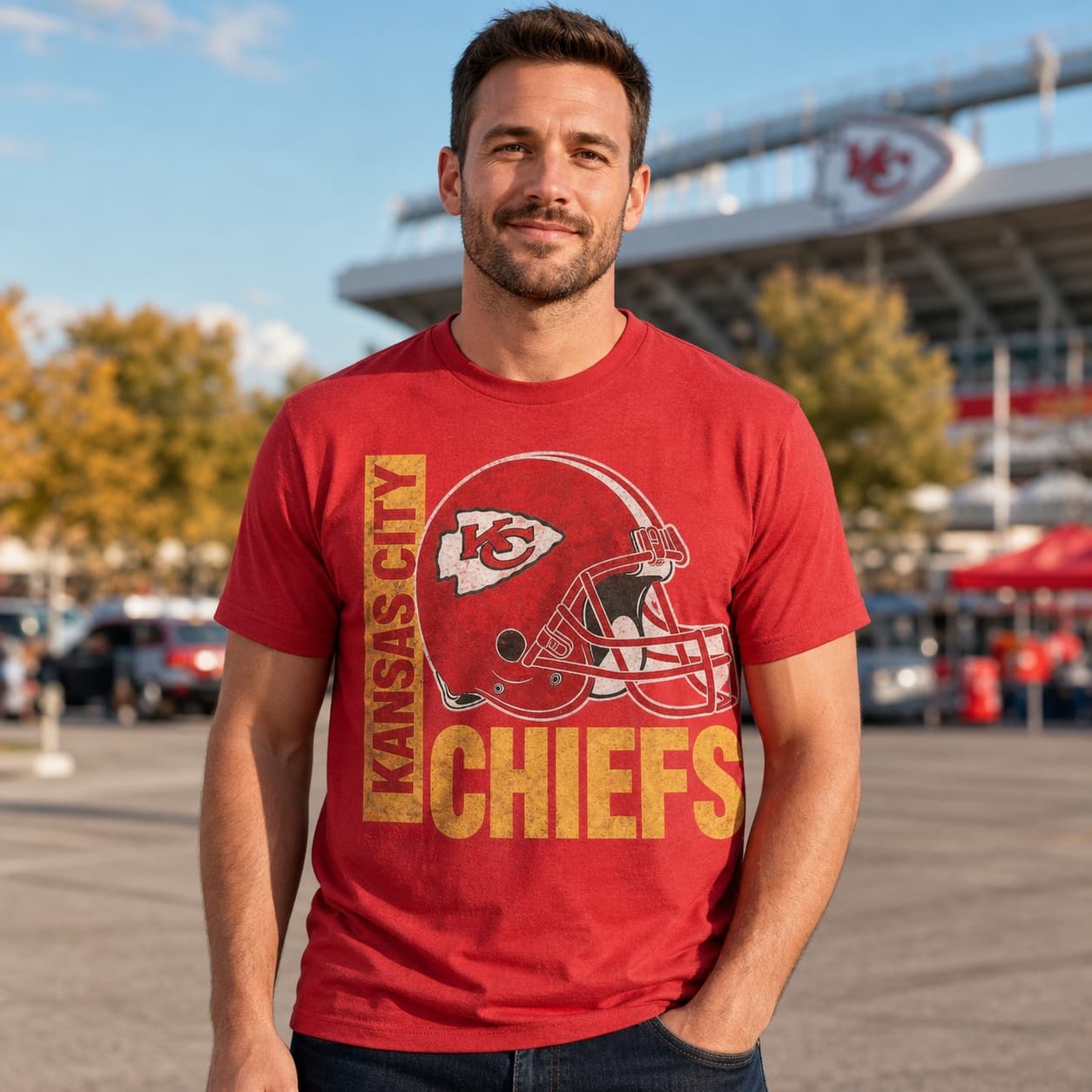 Kansas City Chiefs Retro Rivals Football Helmet Artwork Shirt
