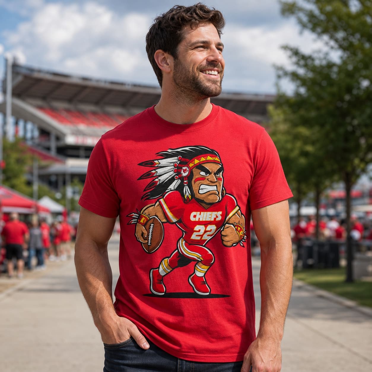 Kansas City Chiefs Vintage Retro Football Mascot Artwork Shirt