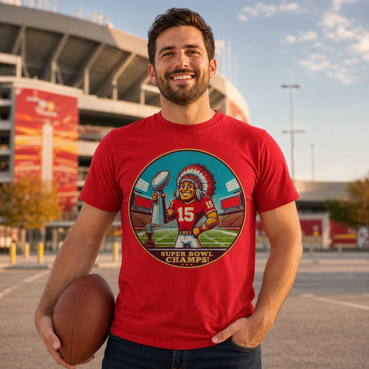 Kansas City Chiefs Vintage Super Bowl Champs Football Artwork Shirt