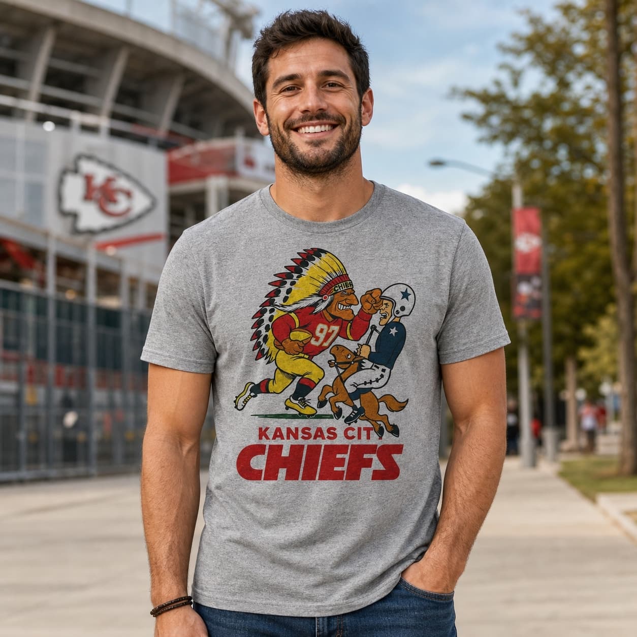 Kansas City Chiefs vs. Dallas Cowboys Exclusive Thanksgiving Retro Rivalries Football Artwork Shirt