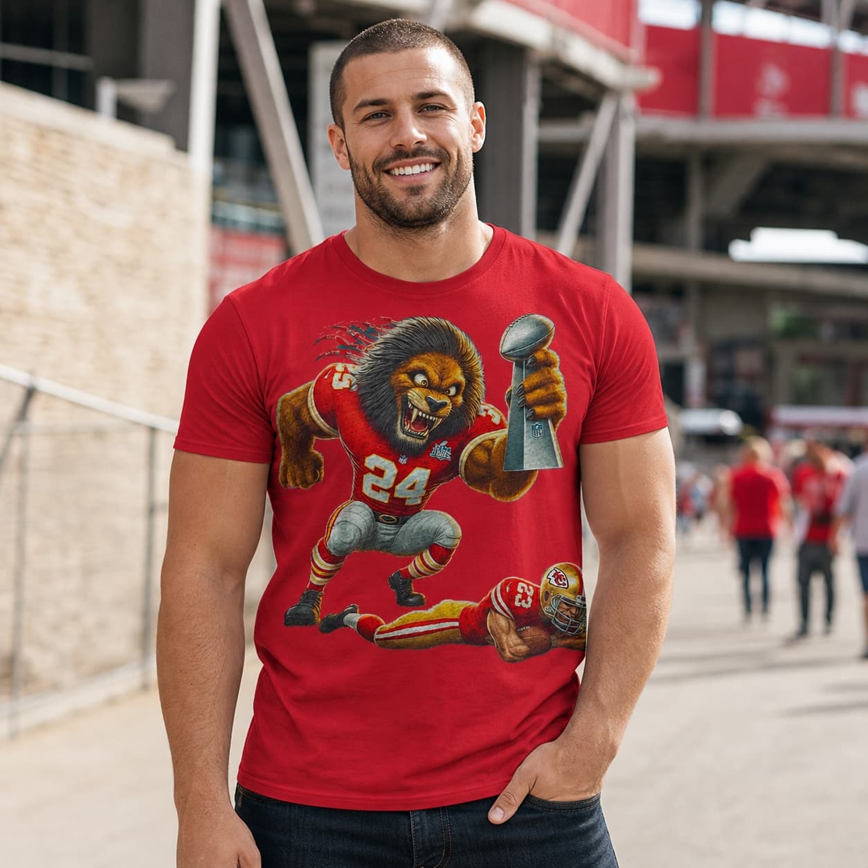 Kansas City Chiefs vs. San Francisco 49ers Retro Rivalry Super Bowl Champs Football Artwork Shirt