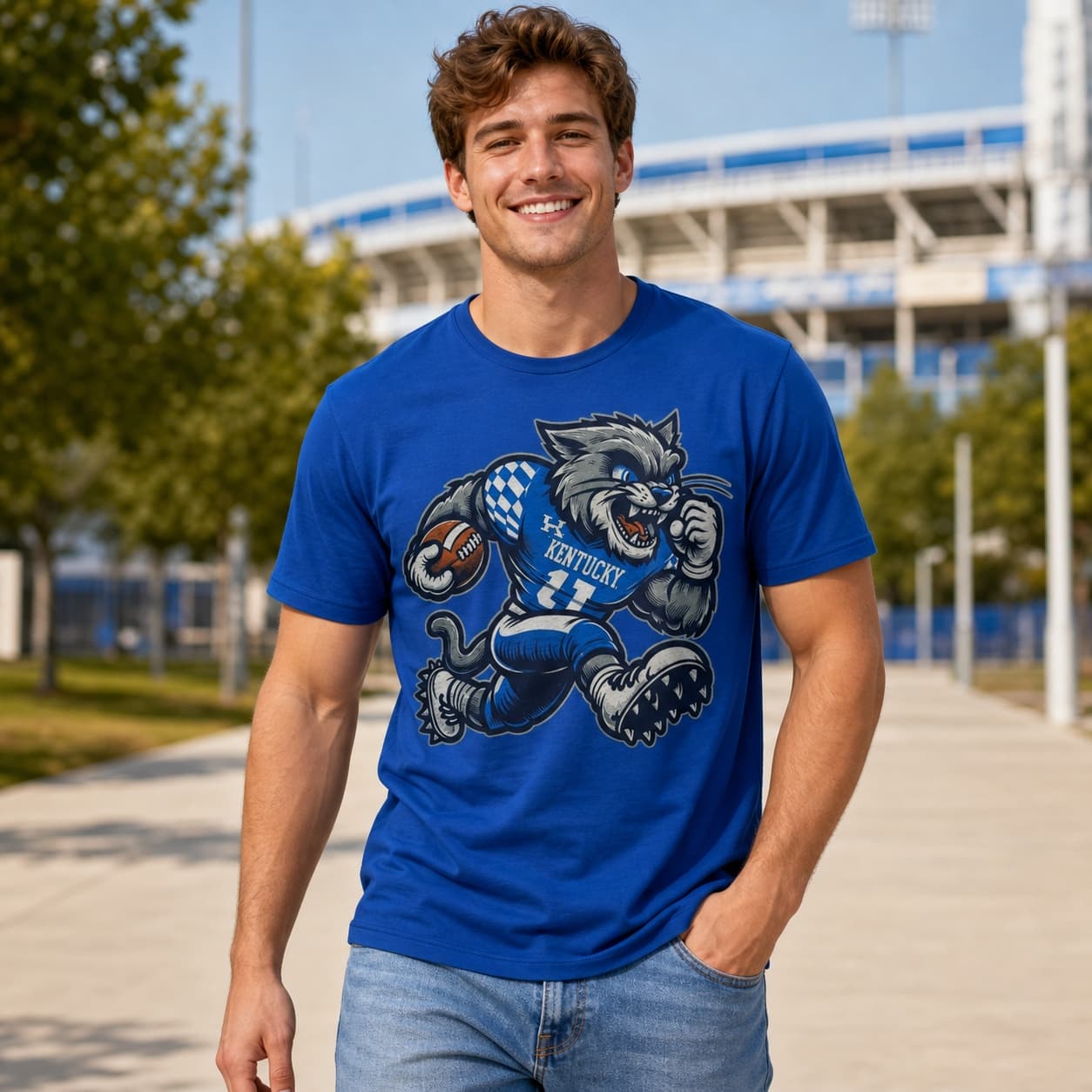 Kentucky Wildcats Exclusive Retro Football Big Blue Artwork Shirt
