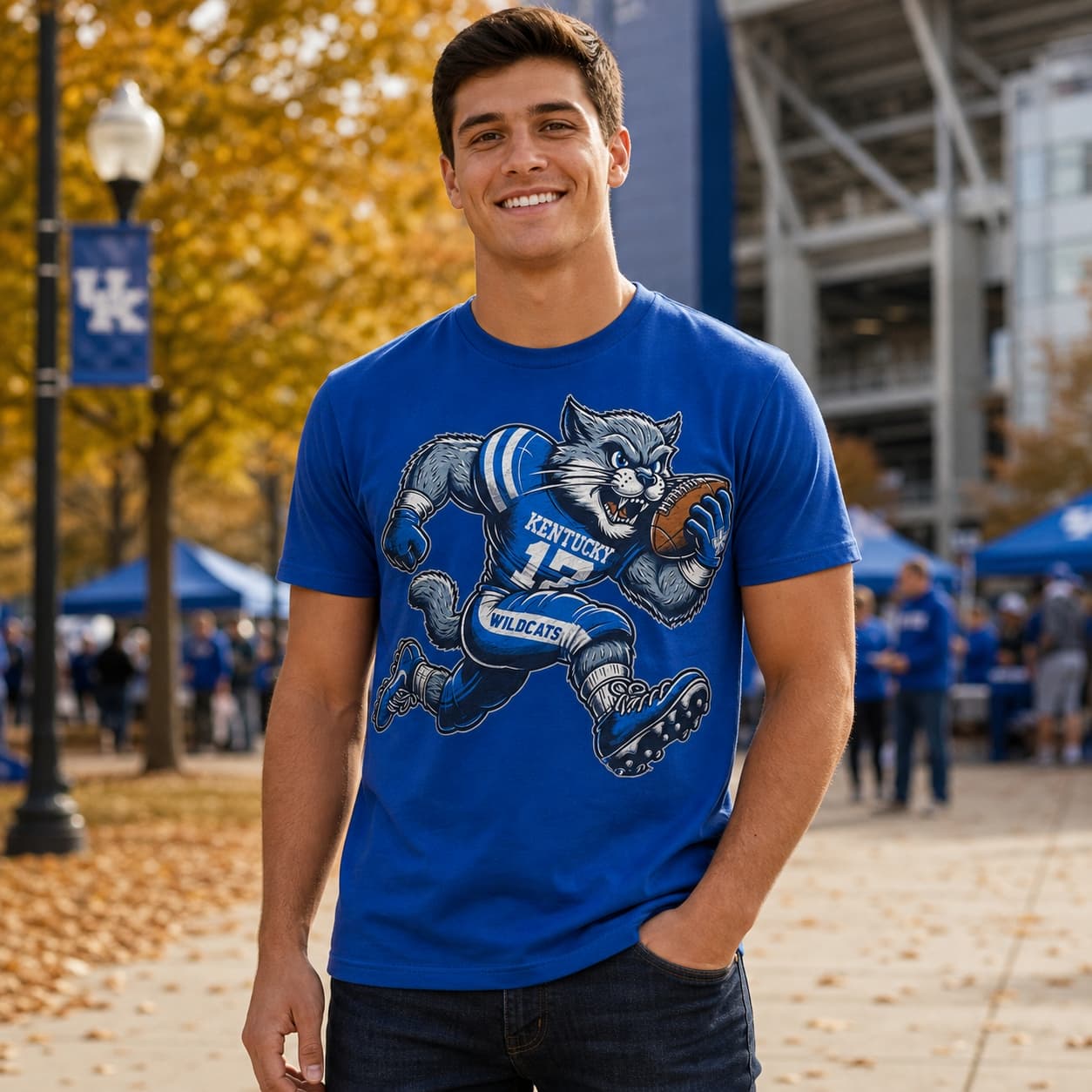 Kentucky Wildcats Exclusive Retro Football Cats Artwork Shirt