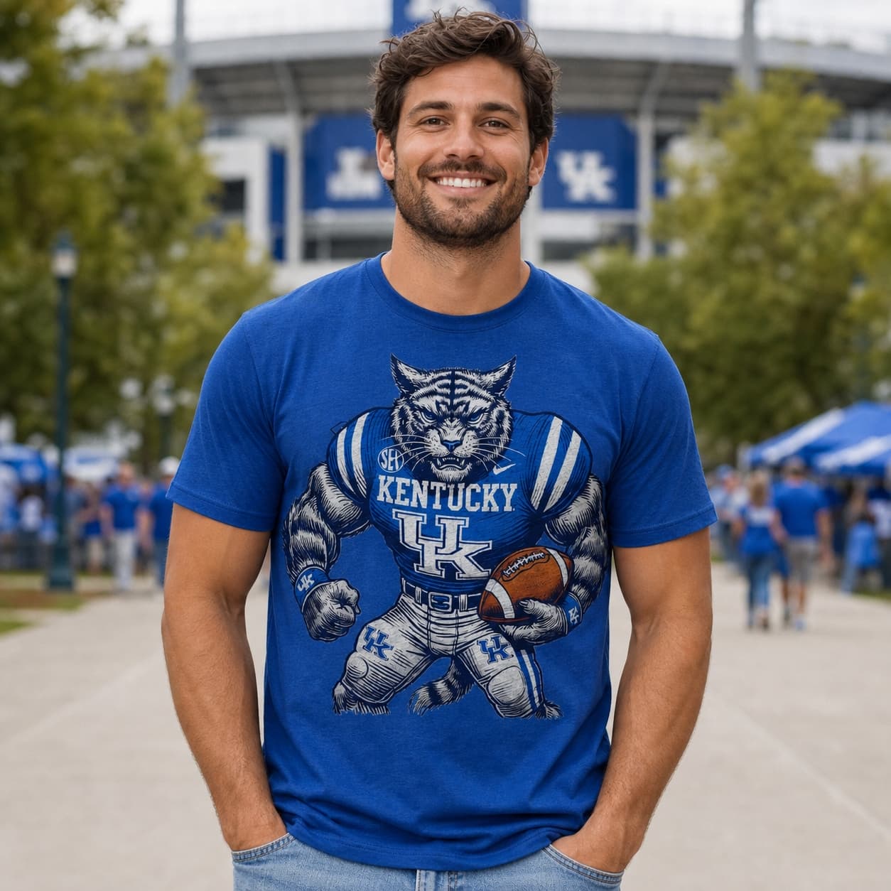 Kentucky Wildcats Exclusive Retro Football Fierce Artwork Shirt