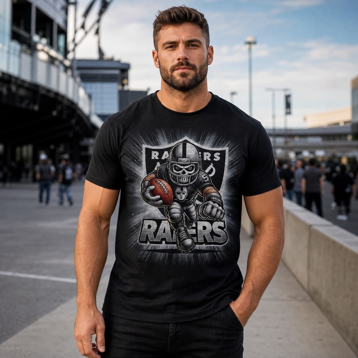 Las Vegas Raiders Exclusive Retro Football Artwork Shirt