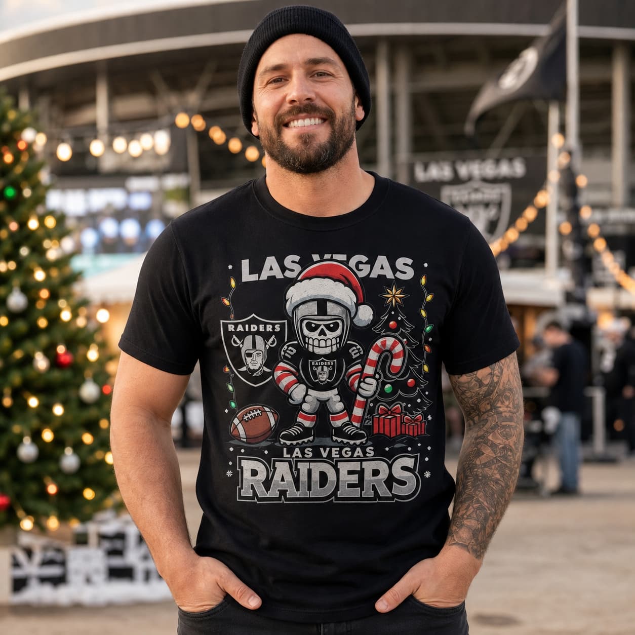 Las Vegas Raiders Holiday Exclusive Retro Football Artwork Shirt