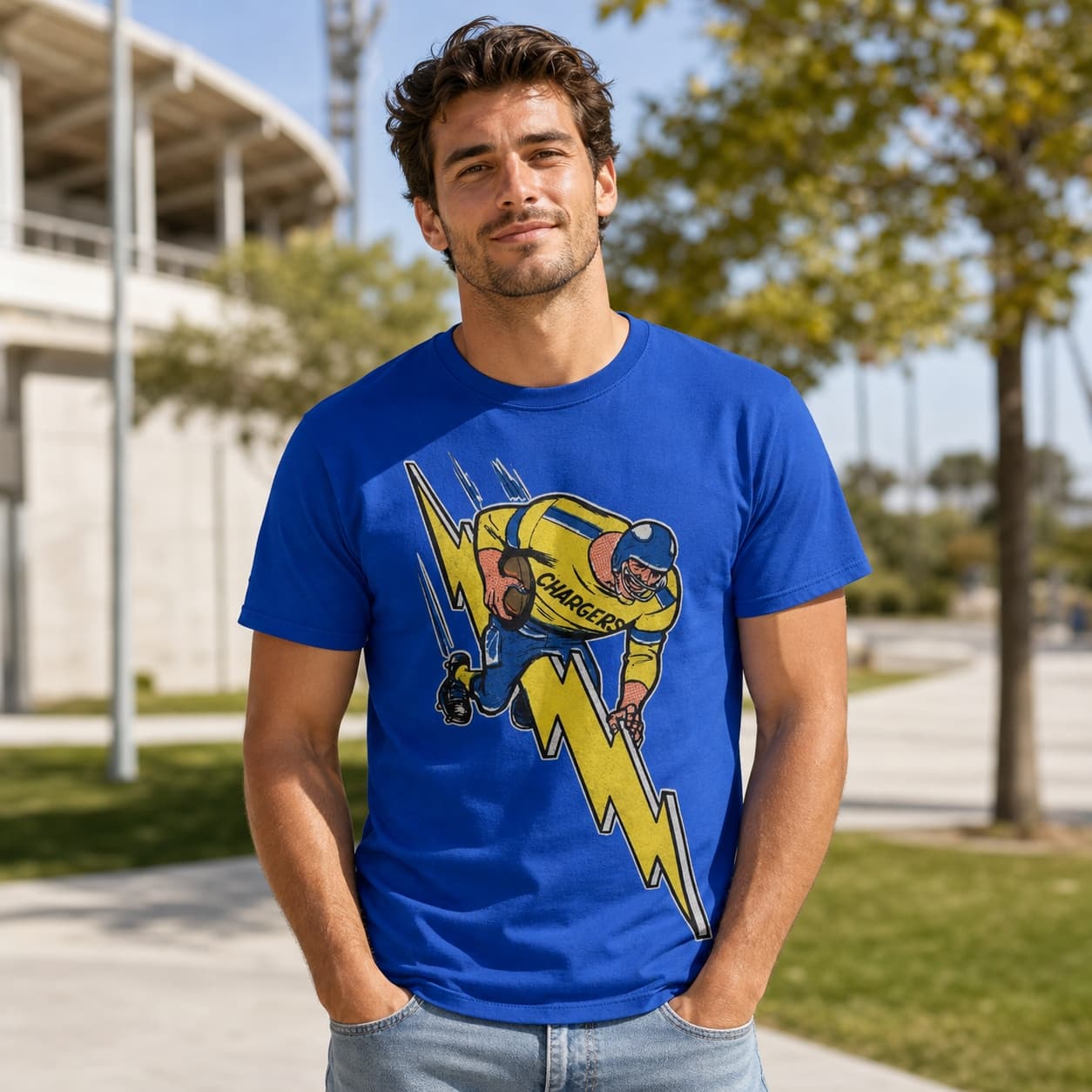 Los Angeles Chargers Retro 1969 Artwork Football Shirt