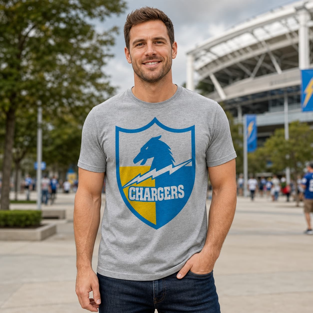 Los Angeles Chargers Retro Football 1961 Artwork Shirt