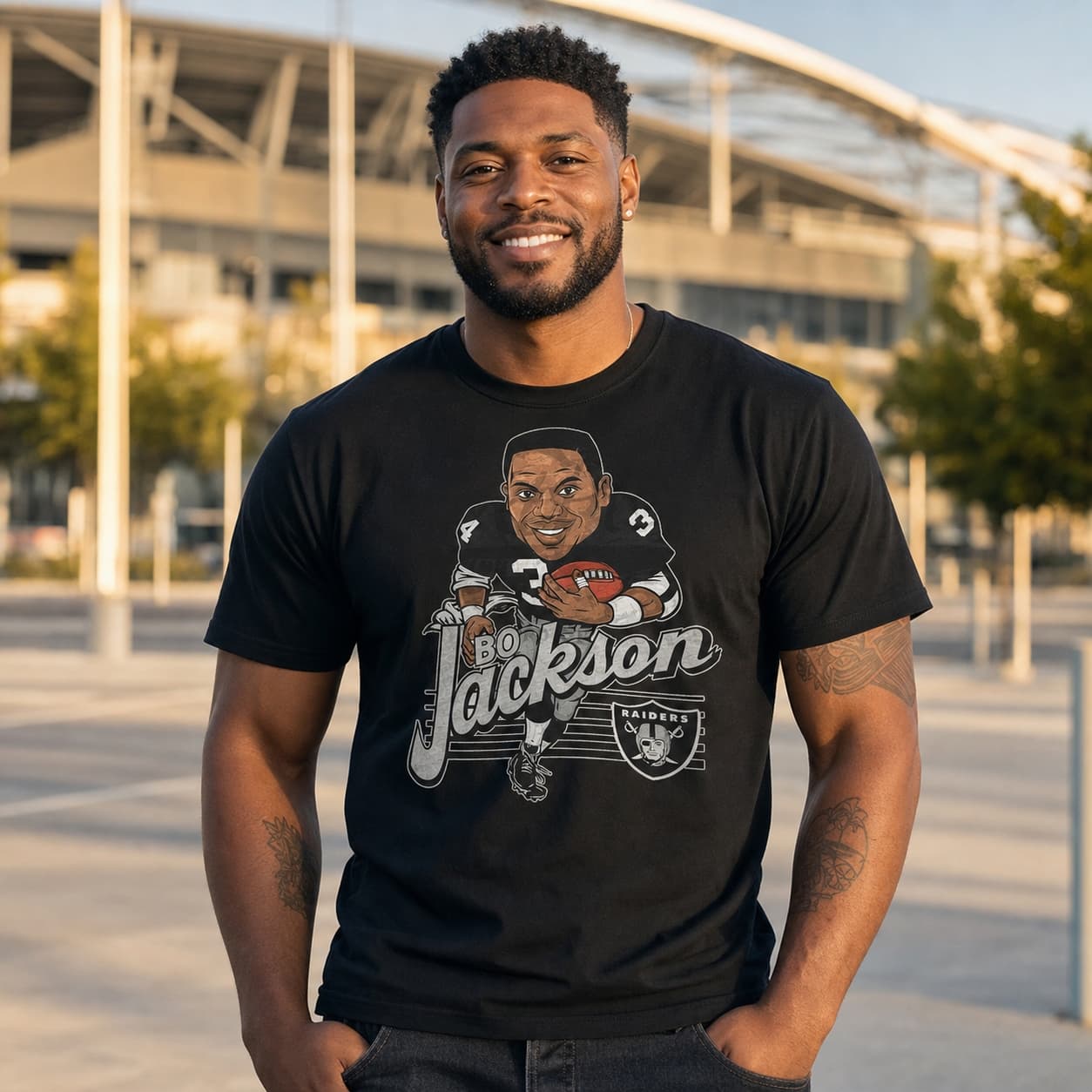Los Angeles Raiders Bo Jackson Retro Legend Football 1989 Artwork Shirt