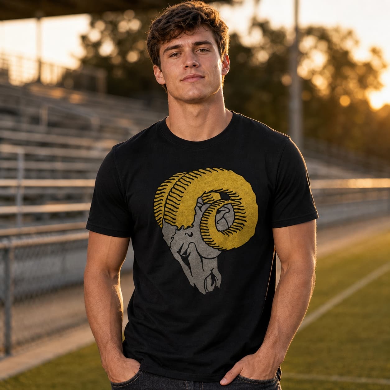 Los Angeles Rams Retro Football 1948 Artwork Shirt