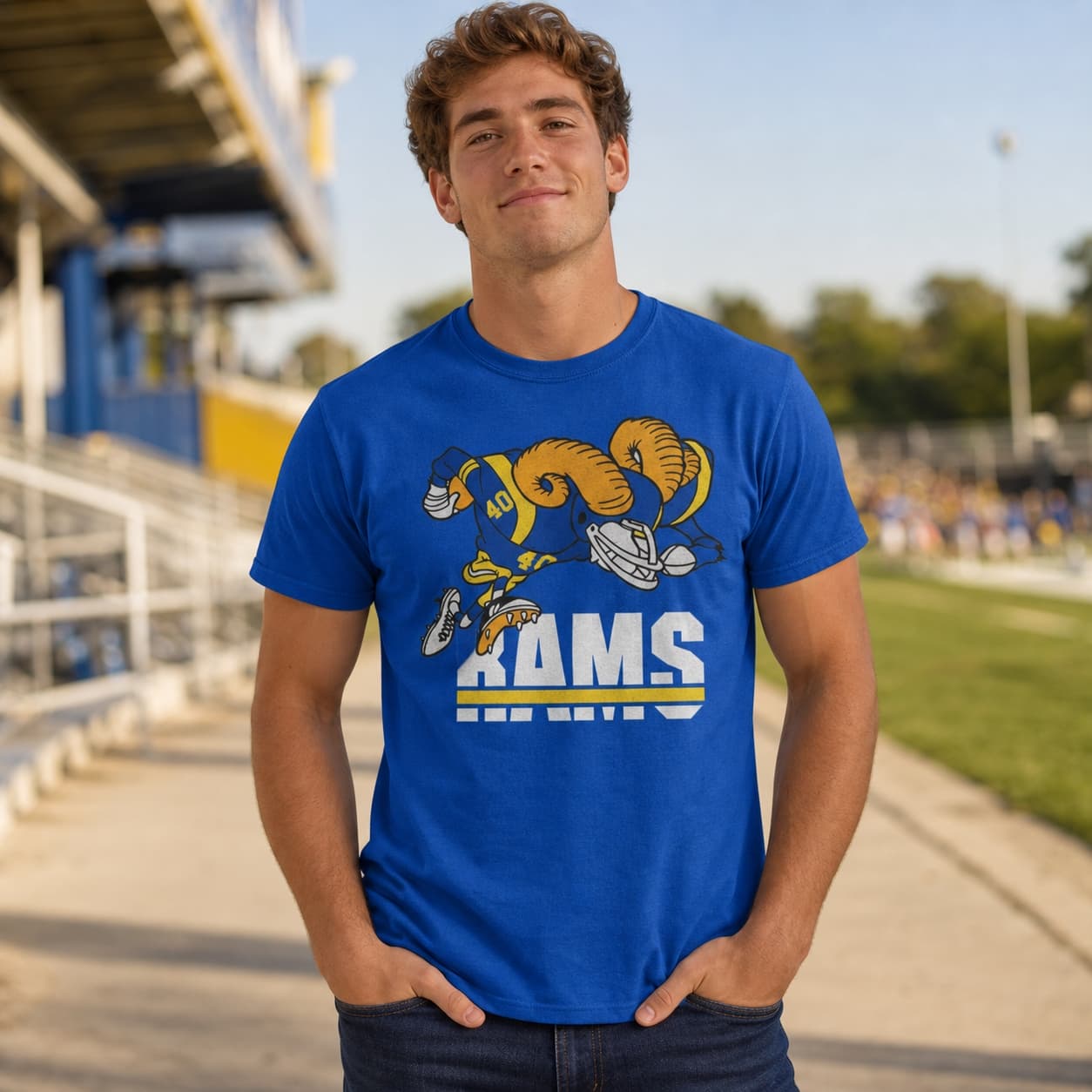 Los Angeles Rams Retro Football 1992 Artwork Shirt