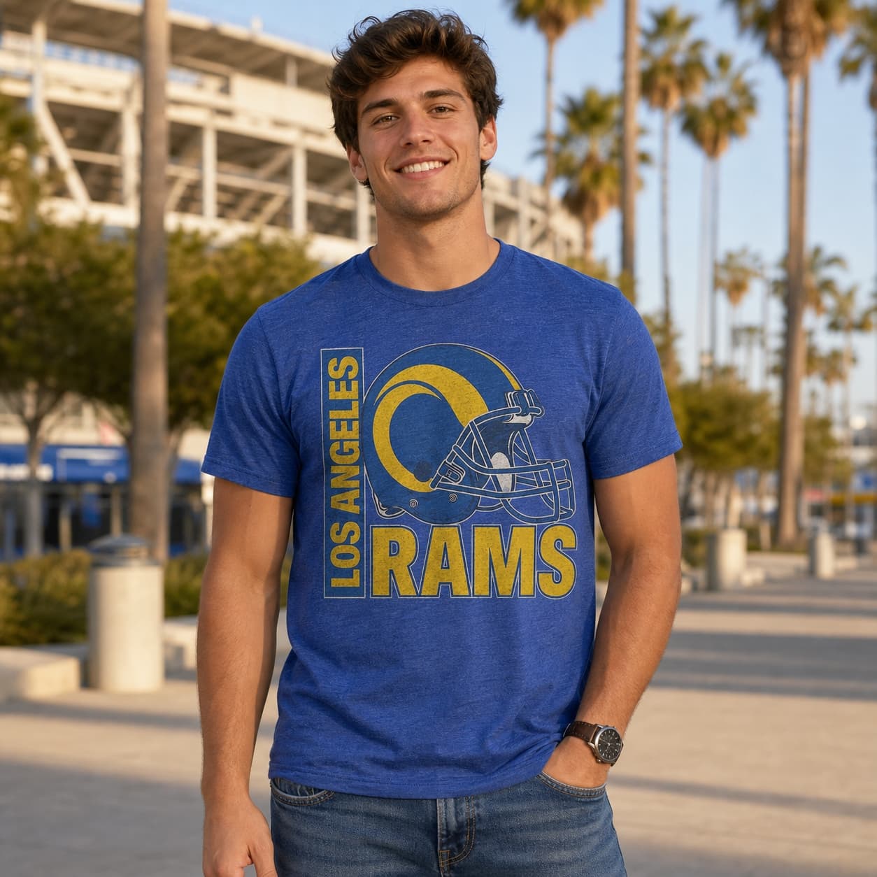Los Angeles Rams Retro Rivals Football Helmet Artwork Shirt