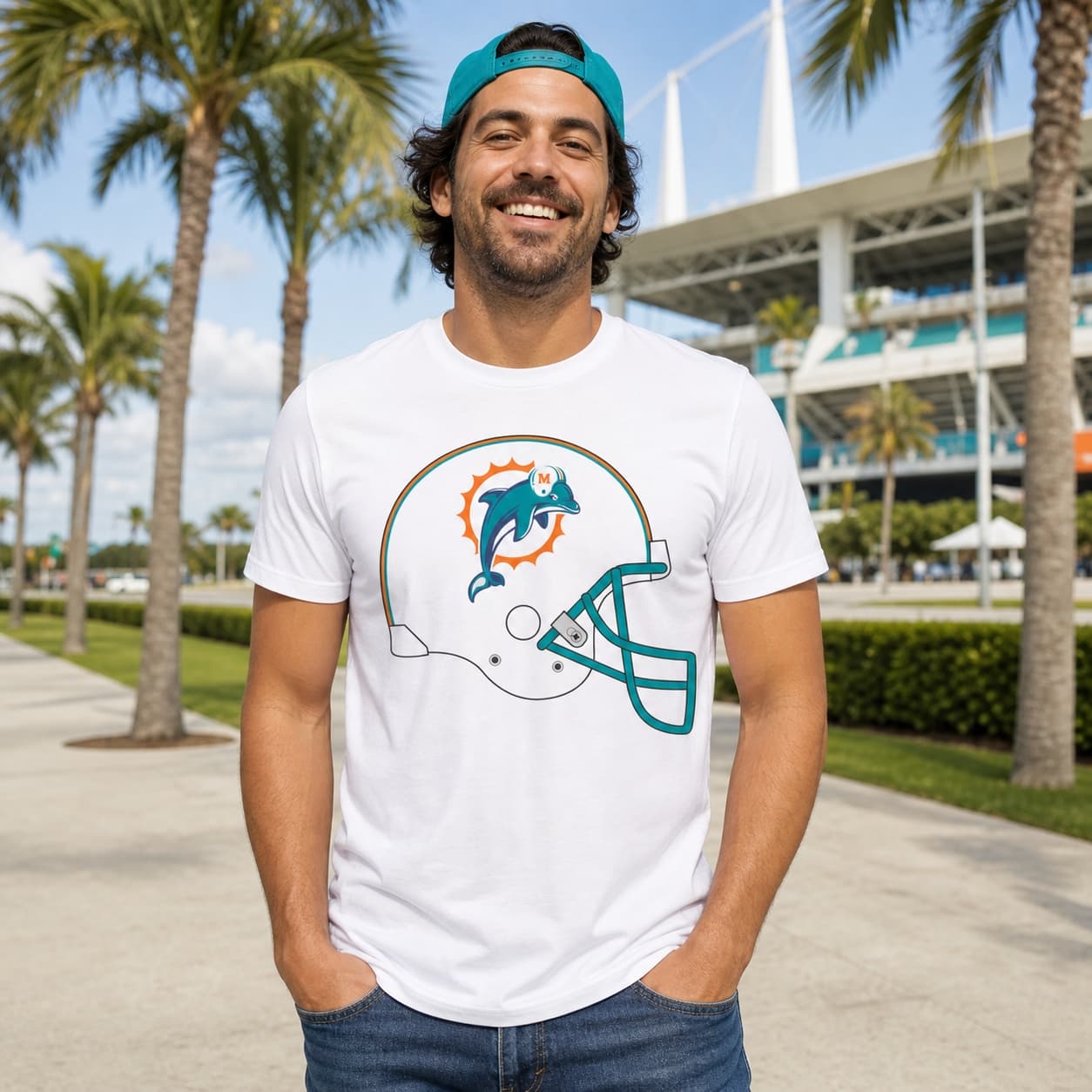 Miami Dolphins Retro Football 1970 Artwork Shirt