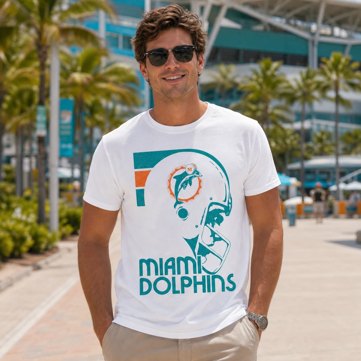 Miami Dolphins Retro Football 1972 Artwork Shirt