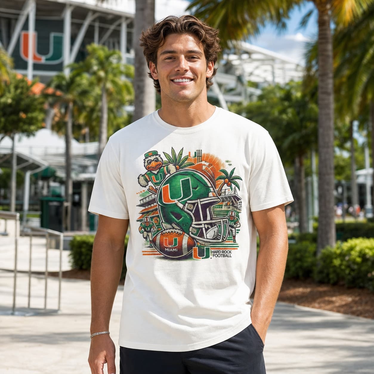 Miami Hurricanes Exclusive Retro Football Classic Artwork Shirt