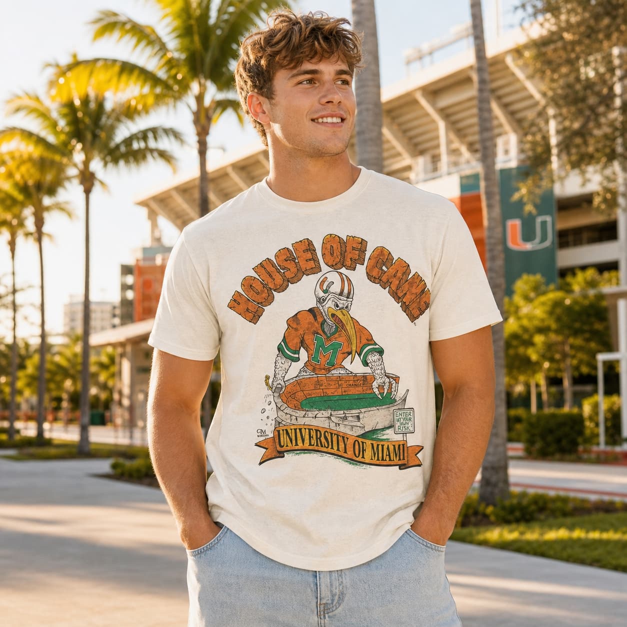 Miami Hurricanes House of Cane Retro Football 1997 Artwork Shirt