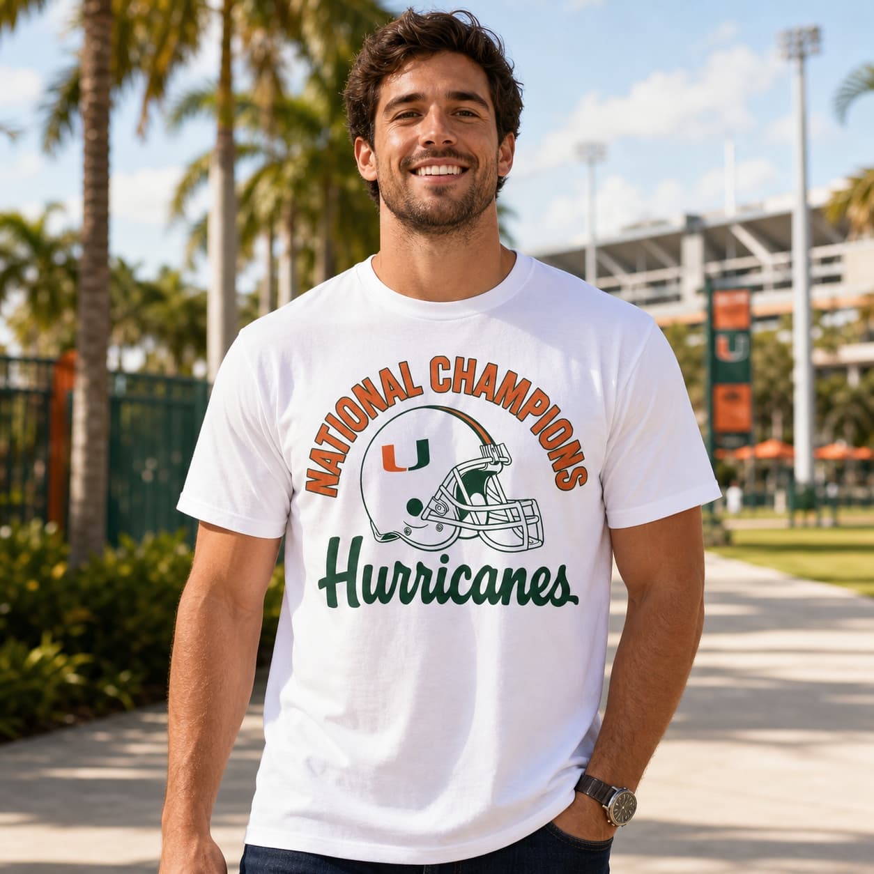 Miami Hurricanes National Champions Football T-Shirt