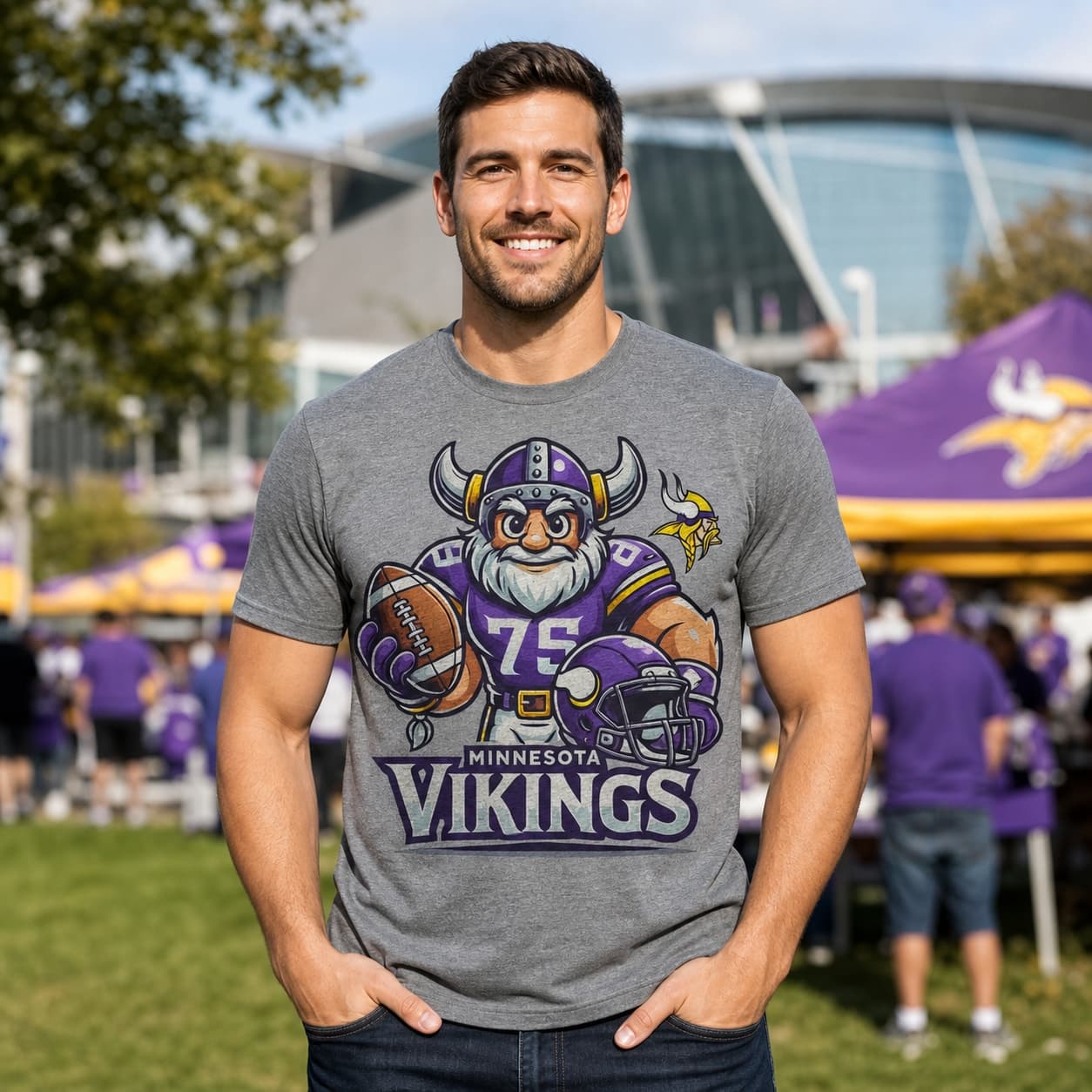 Minnesota Vikings Exclusive Retro Football Helmet Artwork Shirt