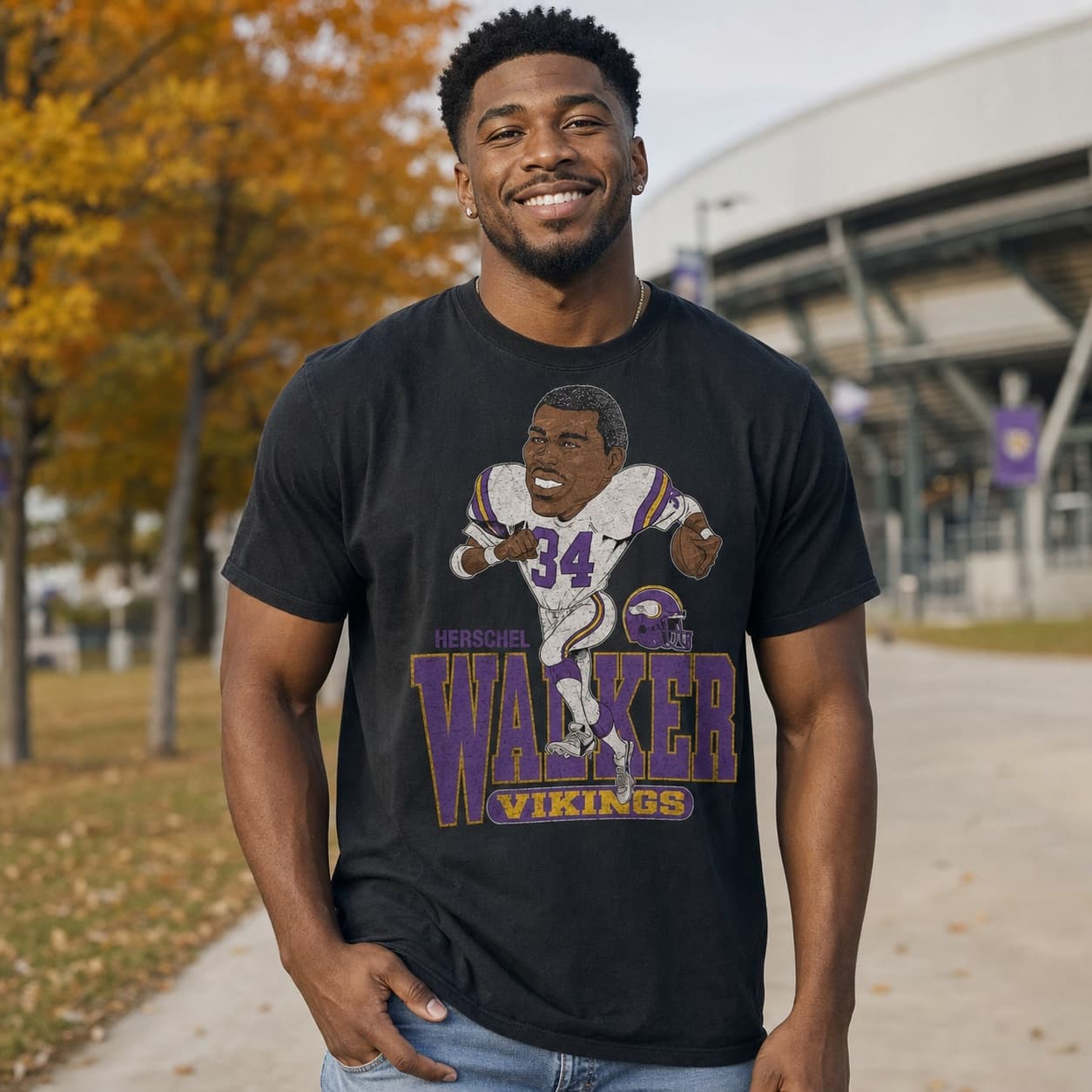 Minnesota Vikings Herschel Walker Retro Football 1989 Artwork Shirt