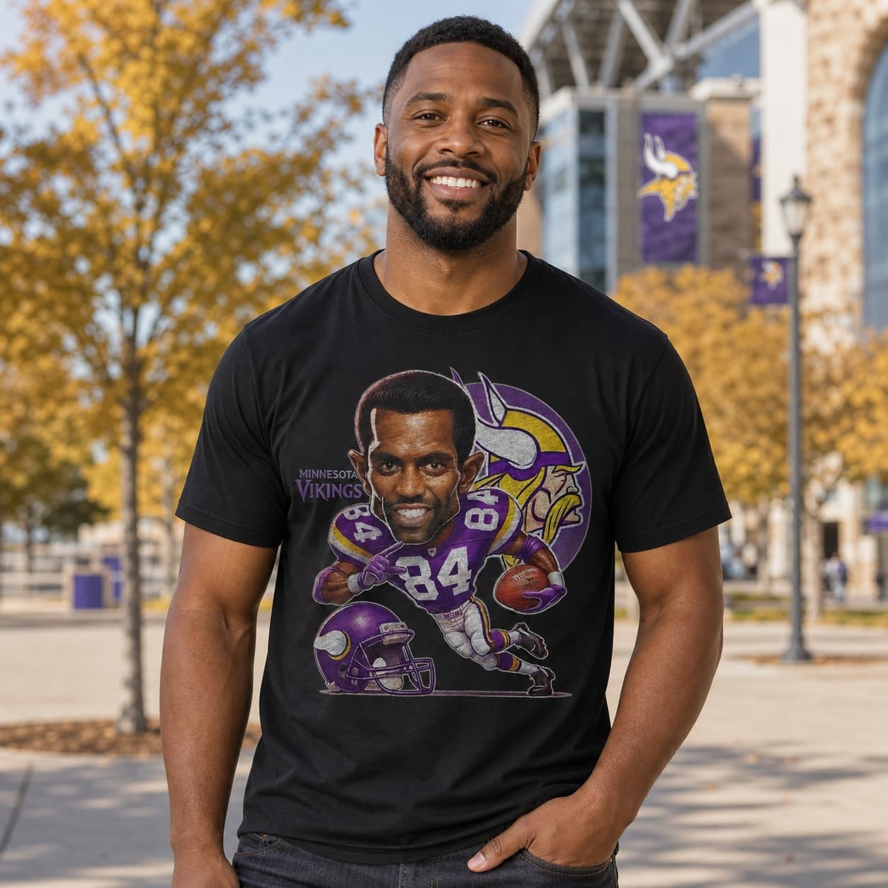 Minnesota Vikings Randy Moss Exclusive Retro Football 1998 Artwork Shirt