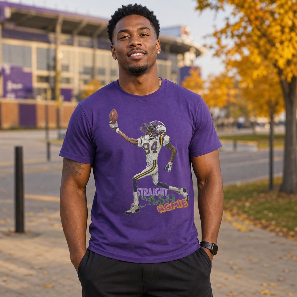 Minnesota Vikings Retro Randy Moss Football 1998 Artwork Shirt