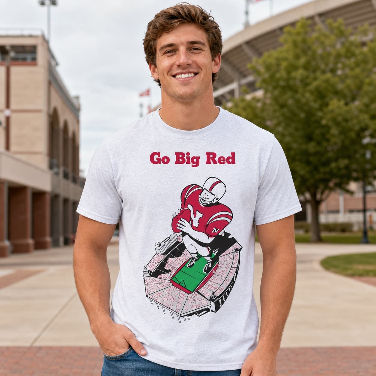 Nebraska Cornhuskers Retro Football 1976 Artwork Shirt