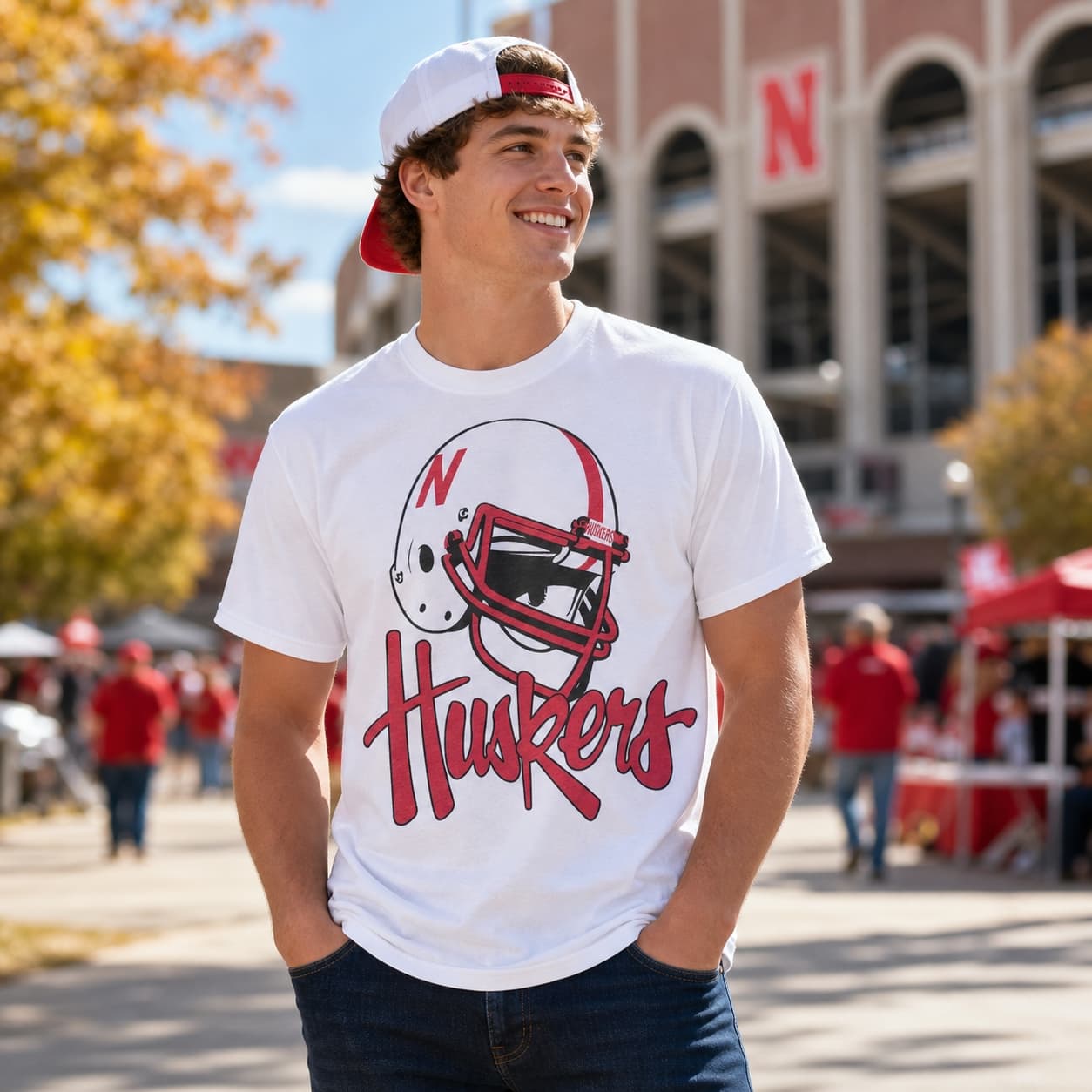 Nebraska Cornhuskers Retro Football 1986 Artwork Shirt