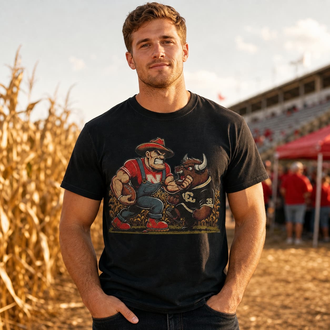 Nebraska Cornhuskers vs. Colorado Retro Rivalry Football 1988 Artwork Shirt