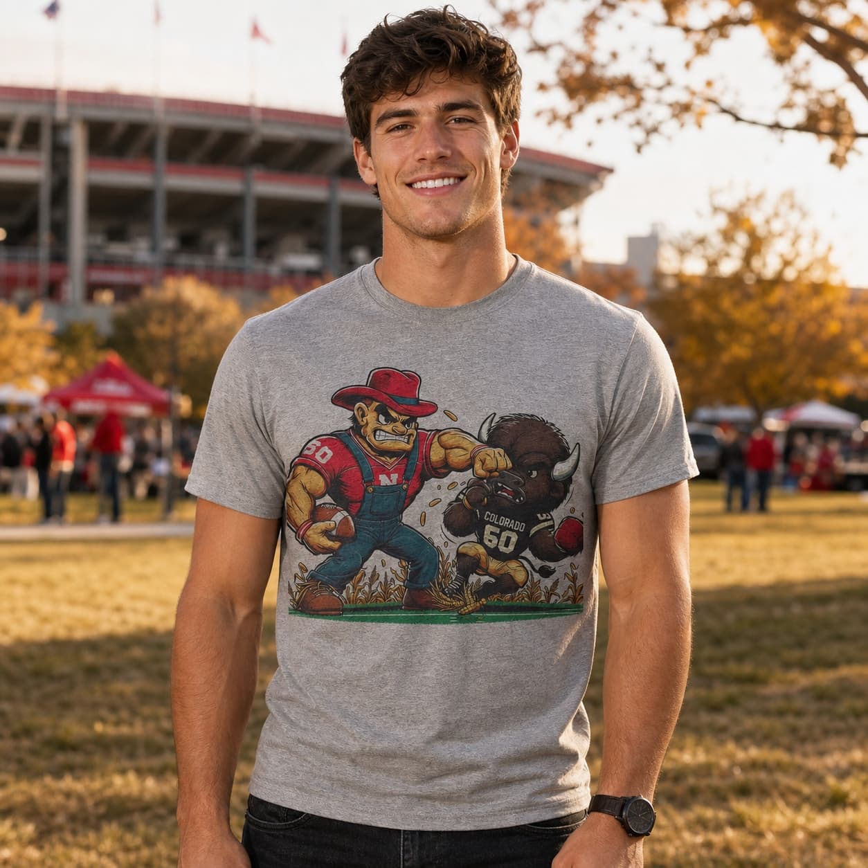 Nebraska Cornhuskers vs. Colorado Retro Rivalry Football 1994 Artwork Shirt