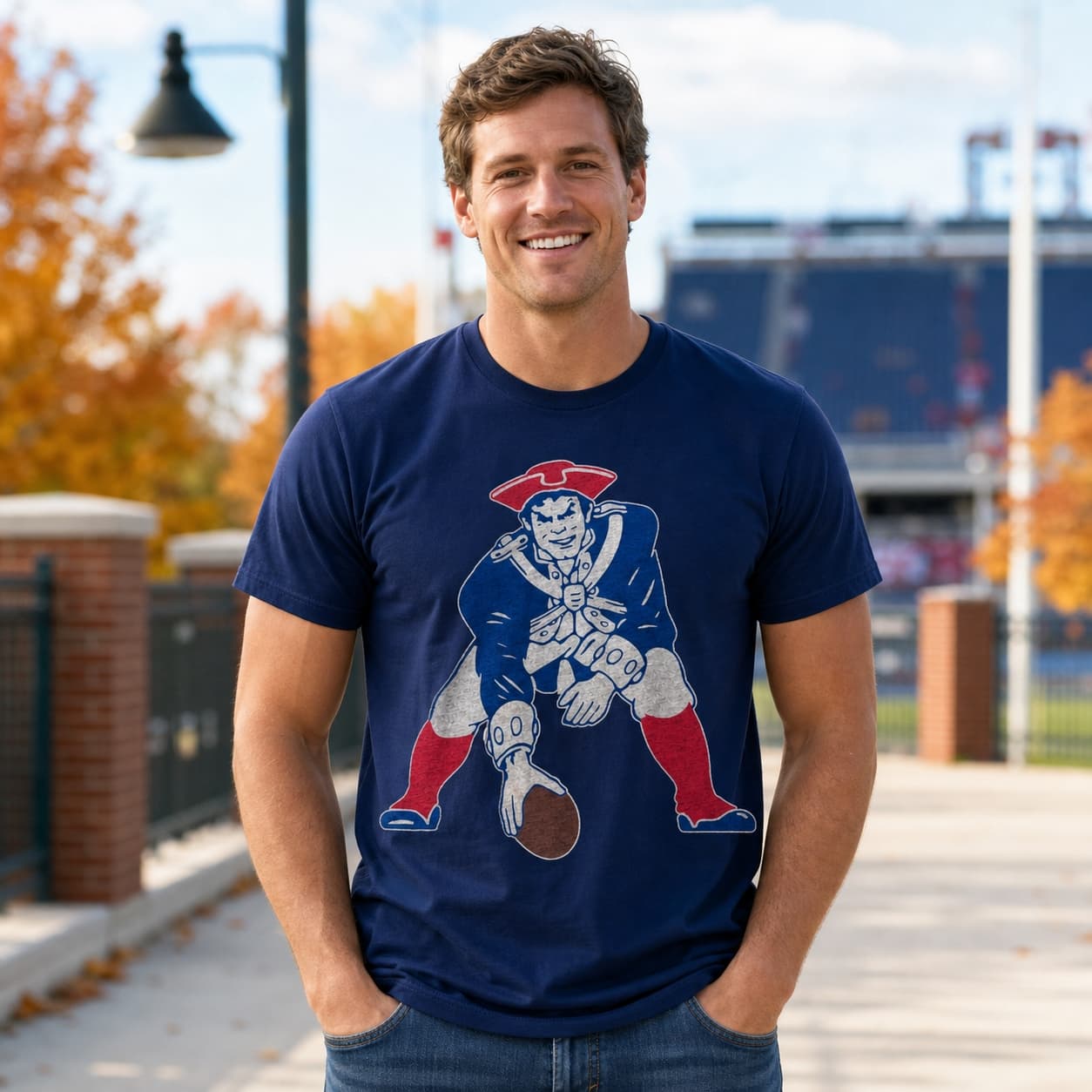 New England Patriots Retro Football 1974 Artwork Shirt