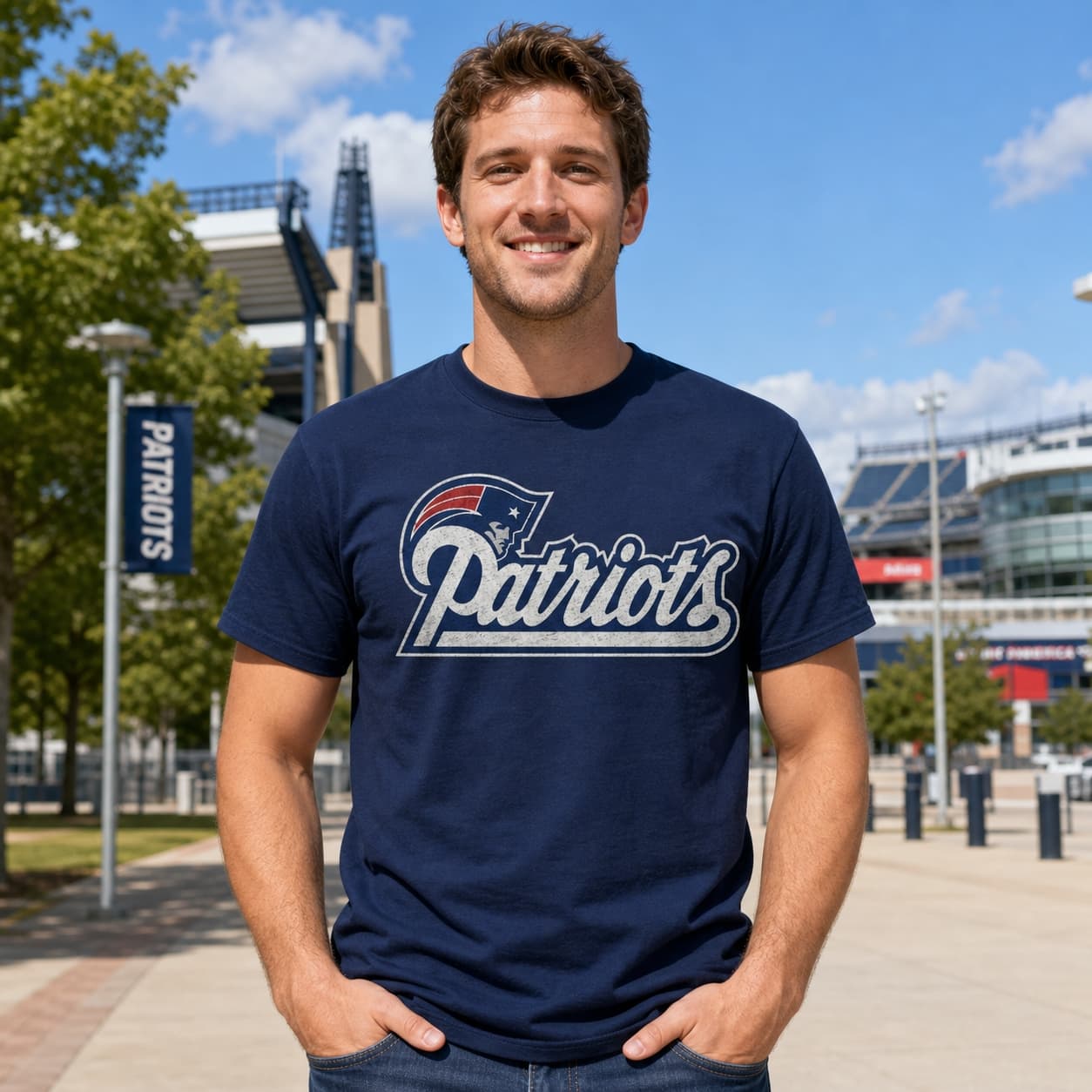 New England Patriots Retro Football 1994 Artwork Shirt