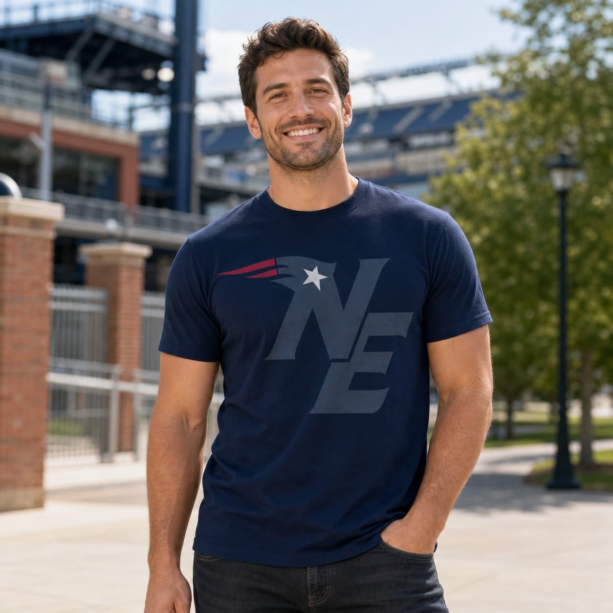 New England Patriots Retro Football 1995 Artwork Shirt