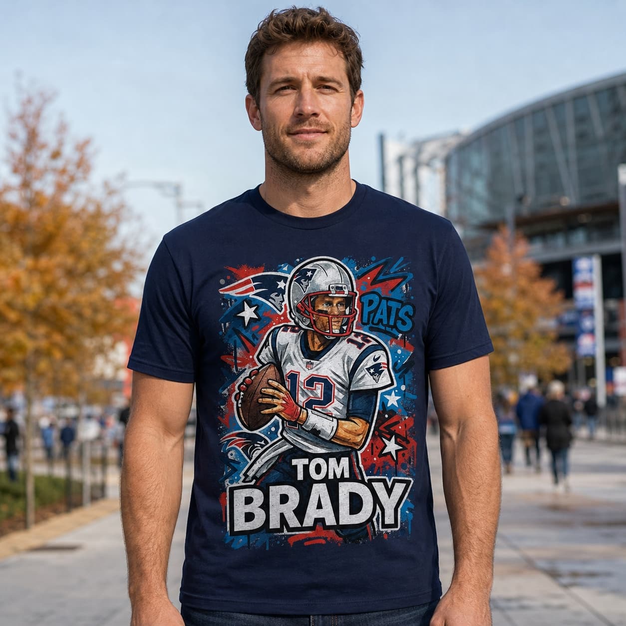 New England Patriots Tom Brady Exclusive Caricature Football Artwork Shirt