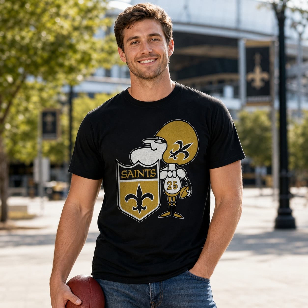 New Orleans Saints Retro Football 1968 Artwork Shirt