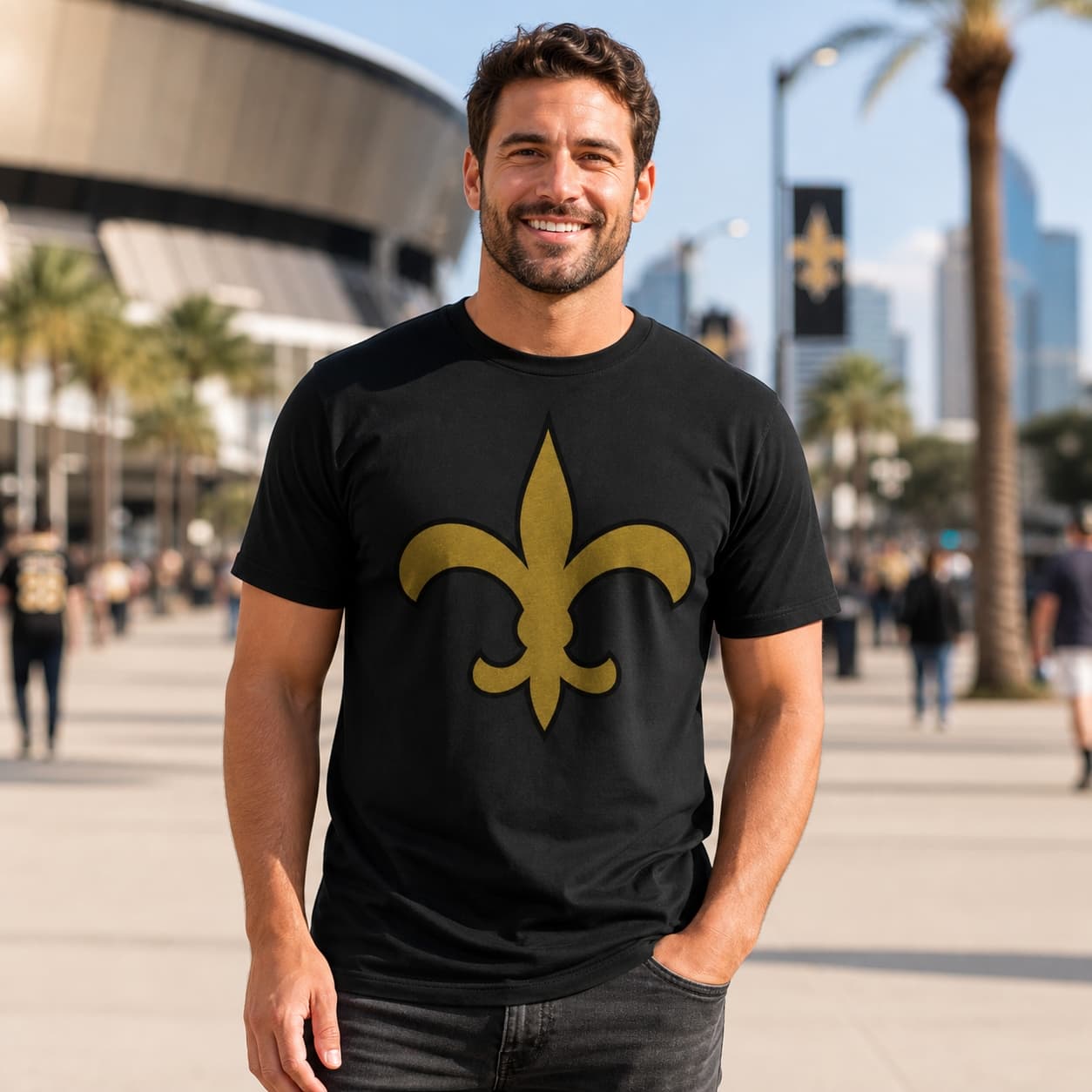 New Orleans Saints Retro Football 1976 Artwork Shirt