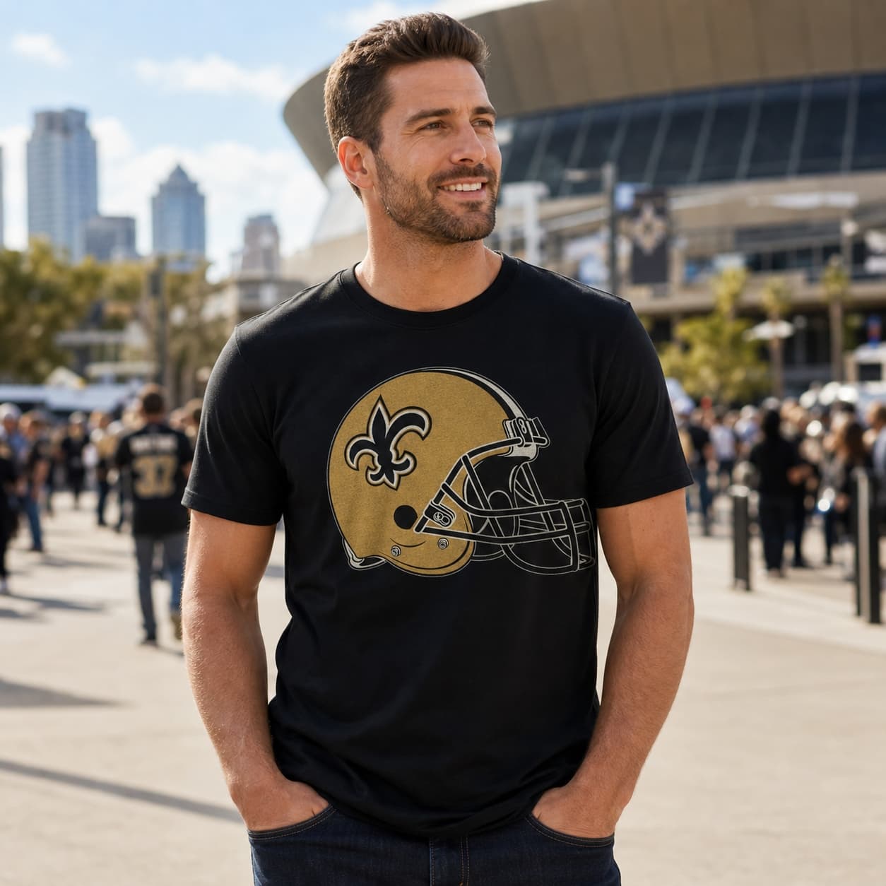 New Orleans Saints Retro Football Helmet 1976 Artwork Shirt