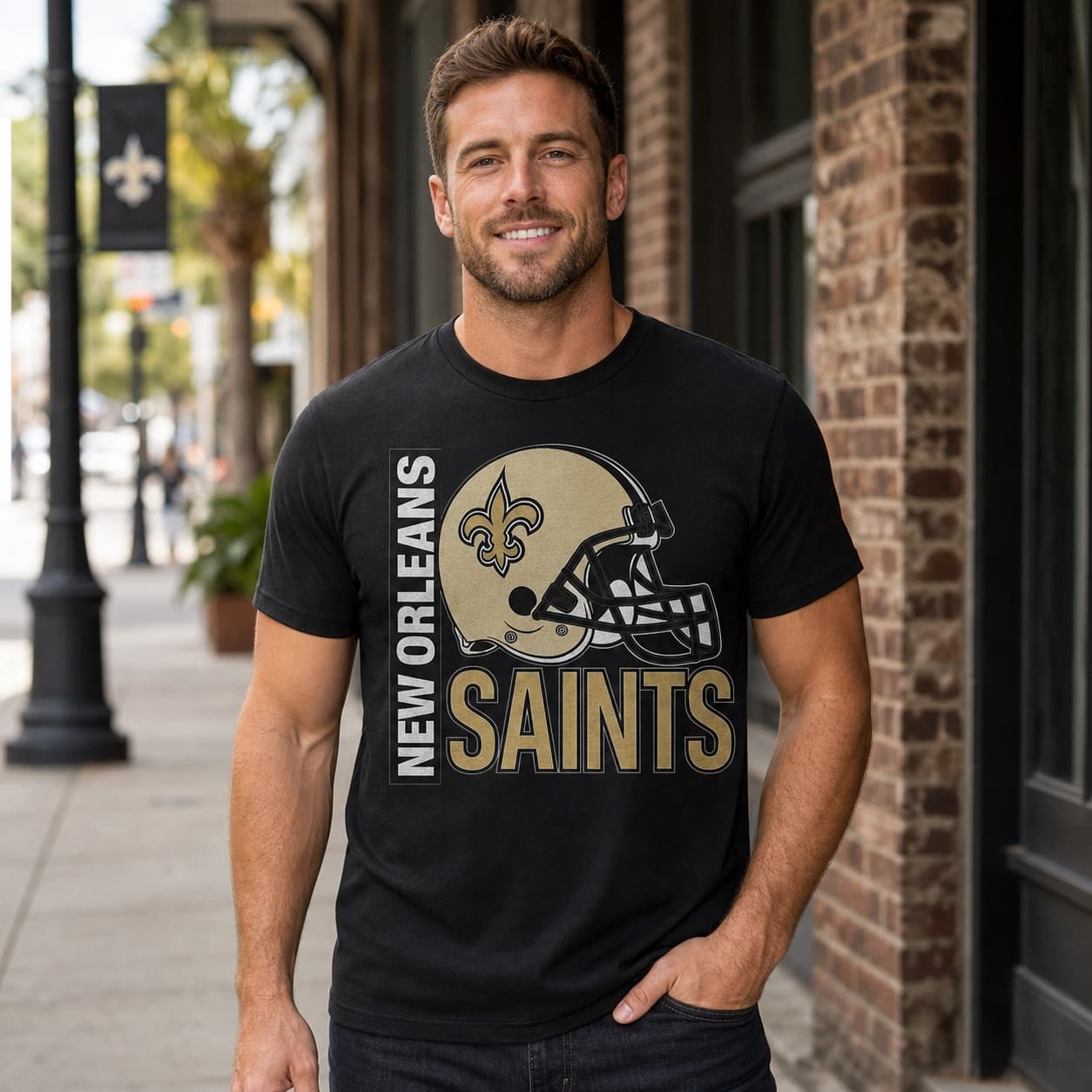 New Orleans Saints Retro Rivals Football Helmet Artwork Shirt