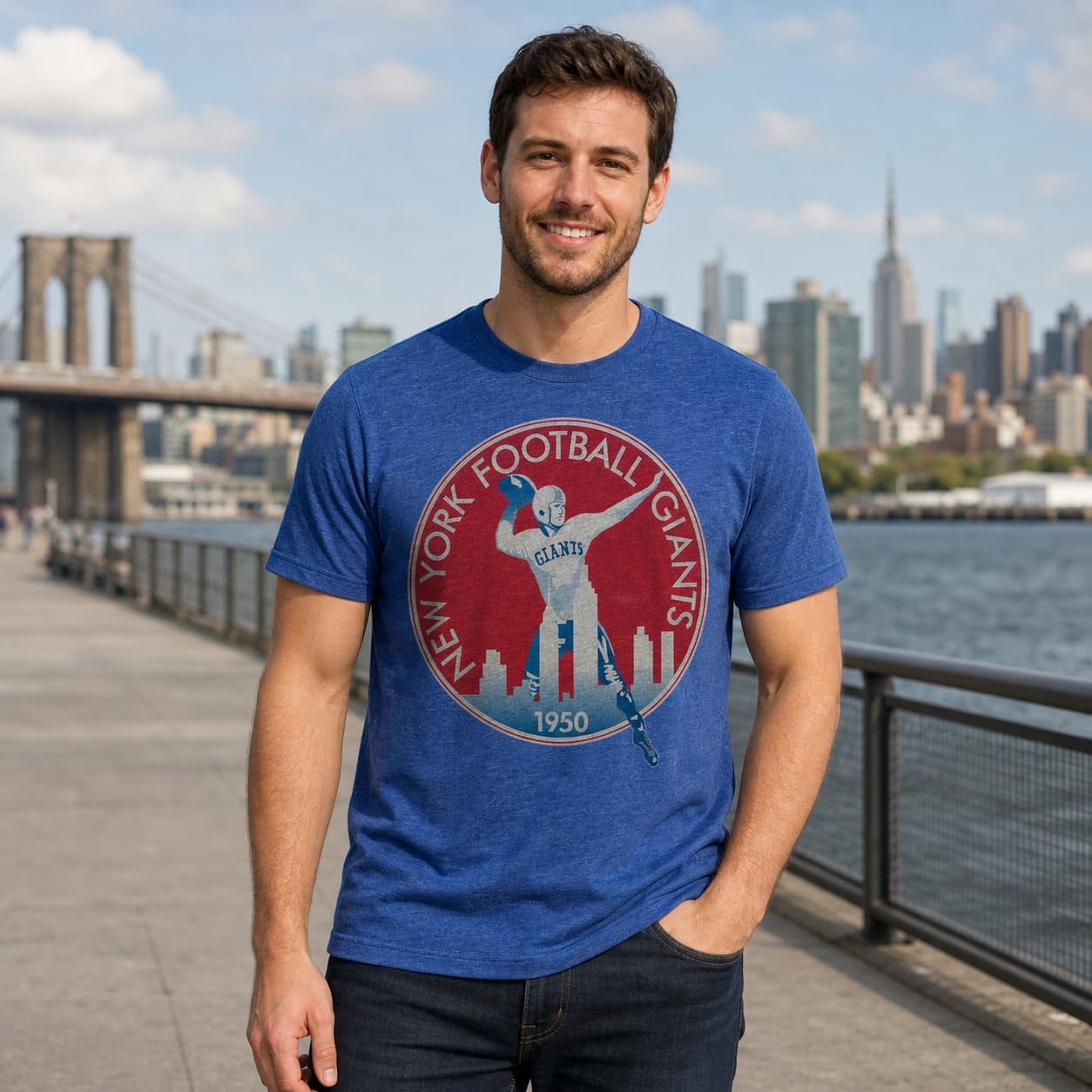 New York Giants Retro Football 1950 Artwork Shirt