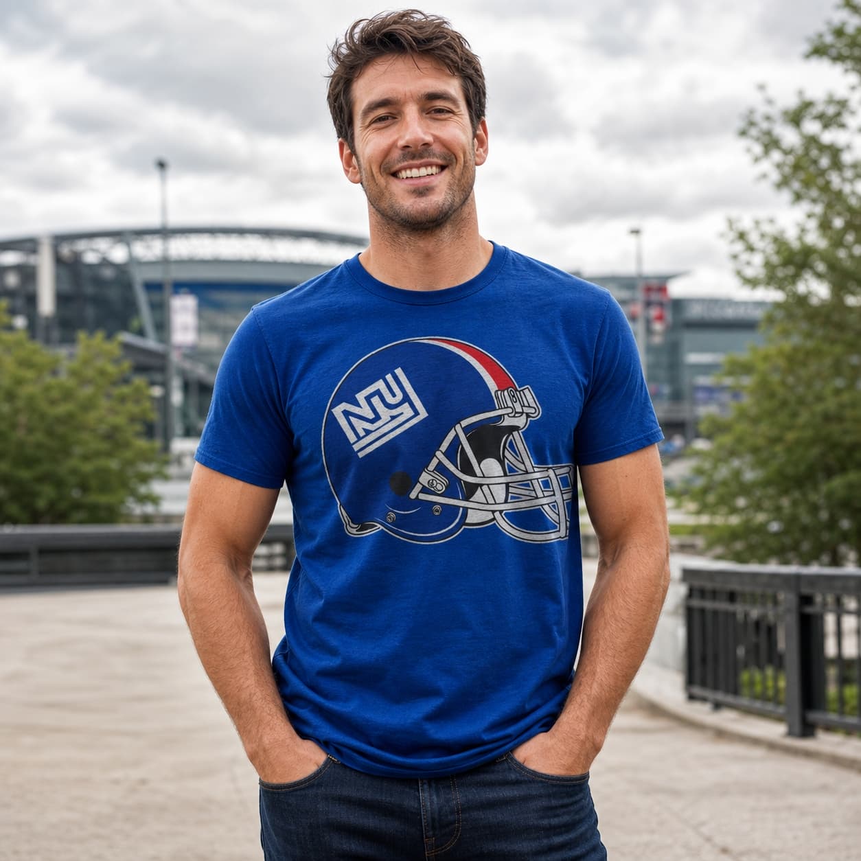 New York Giants Retro Football 1975 Artwork Shirt