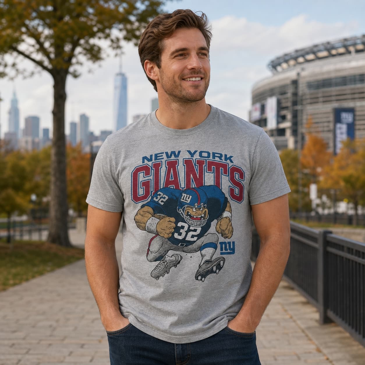 New York Giants Retro Football 1991 Artwork Shirt
