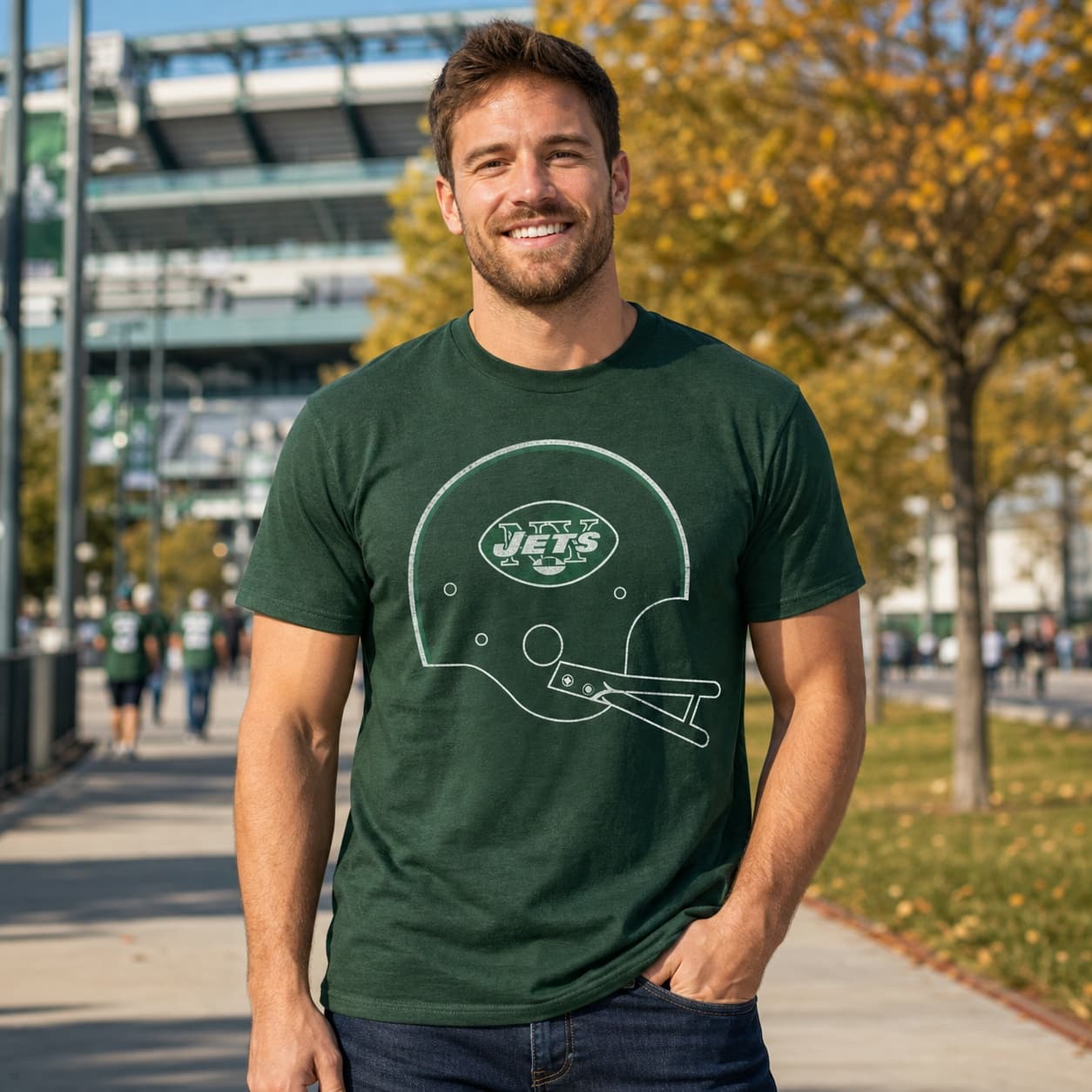 New York Jets Retro Football Helmet 1964 Artwork Shirt