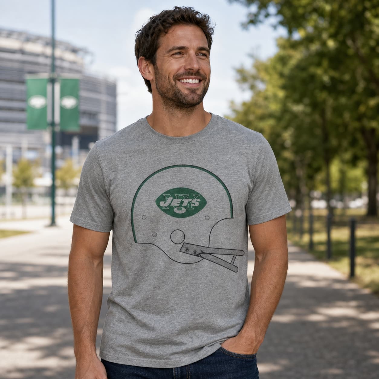 New York Jets Retro Football Helmet 1965 Artwork Shirt