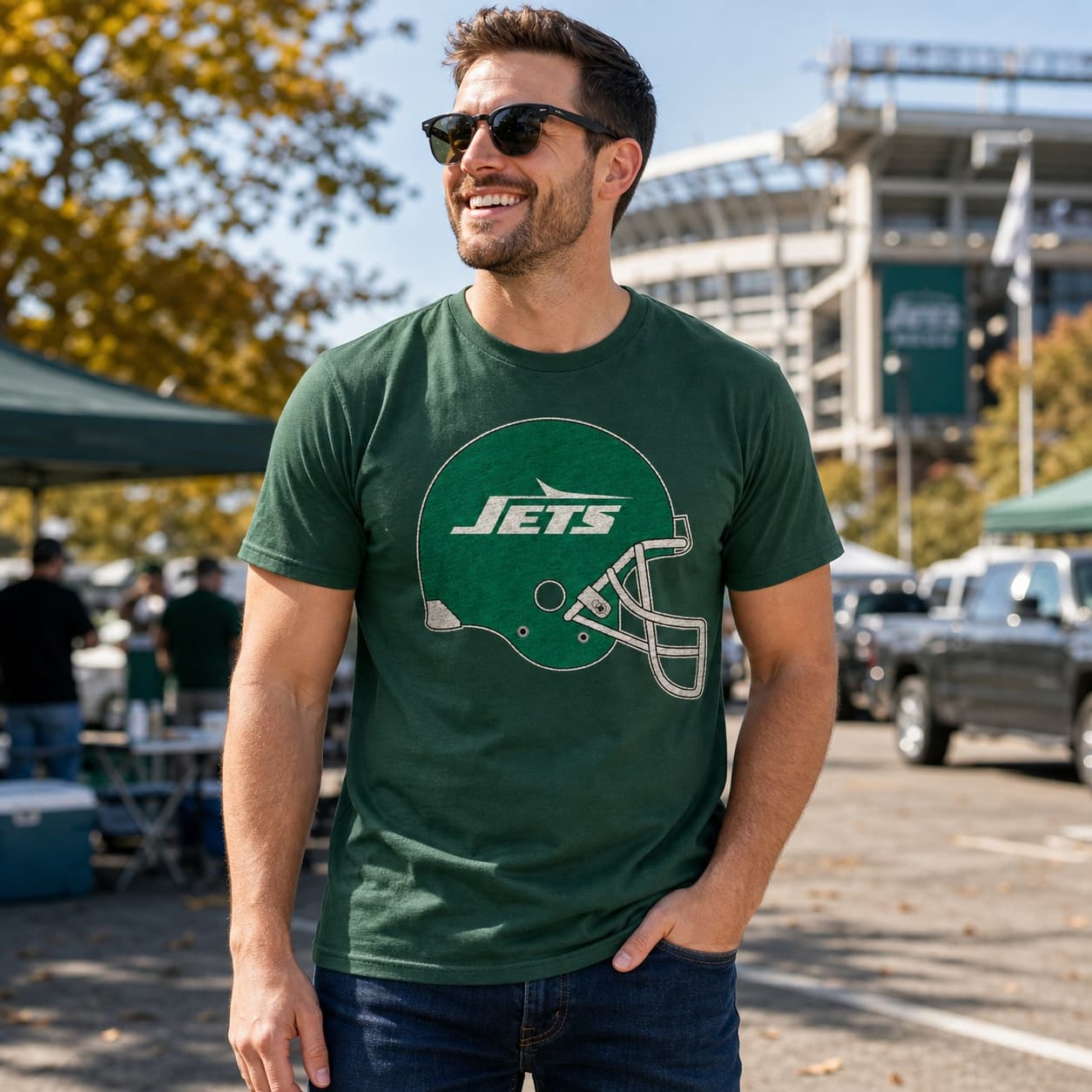New York Jets Retro Football Helmet 1978 Artwork Shirt
