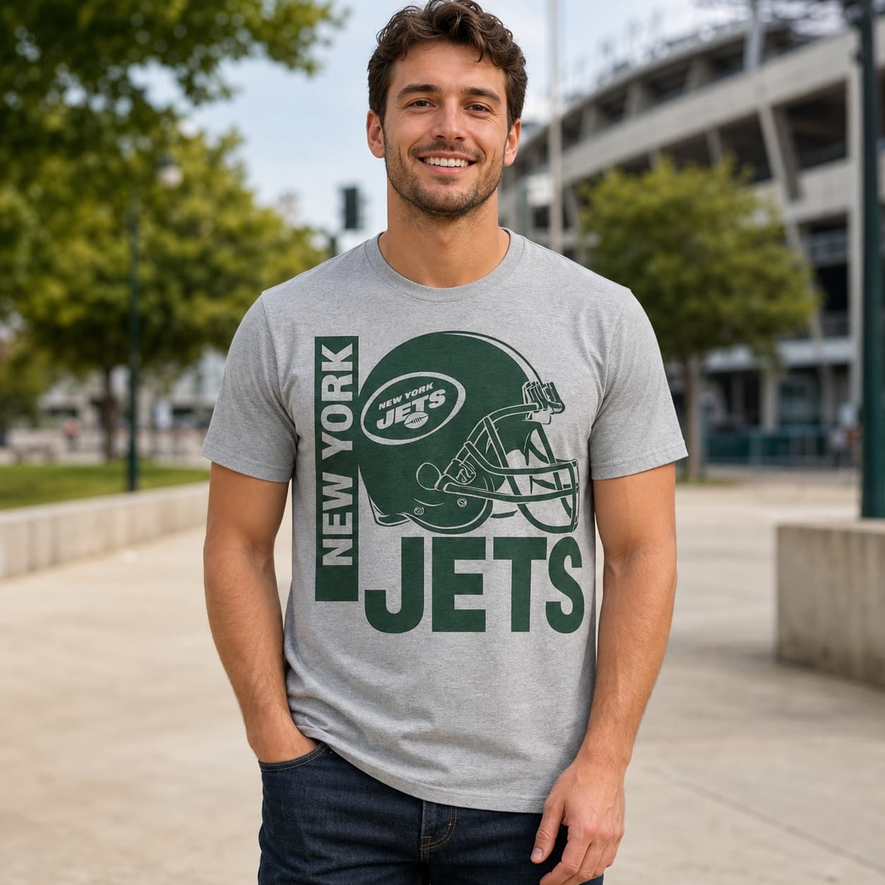 New York Jets Retro Rivals Football Helmet Artwork Shirt