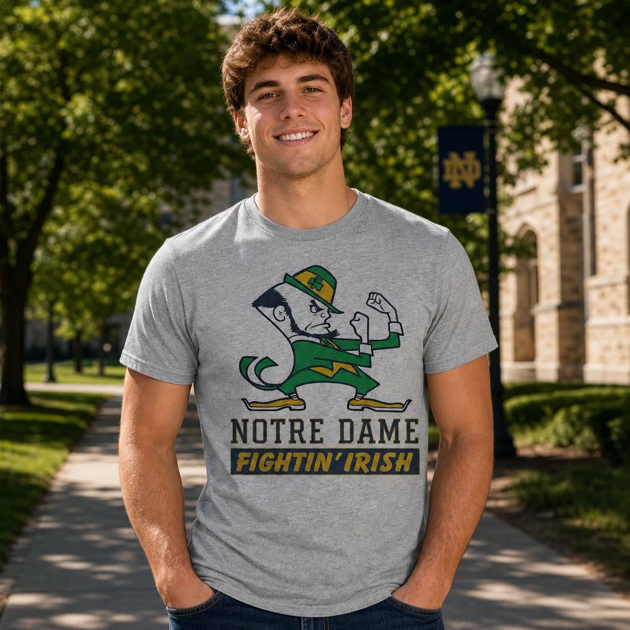 Notre Dame Fighting Irish Retro Football 1978 Artwork T-Shirt