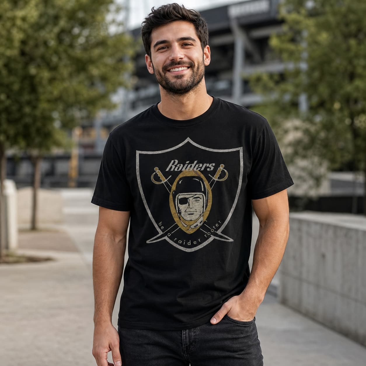 Oakland Raiders Retro Football 1958 Artwork Shirt